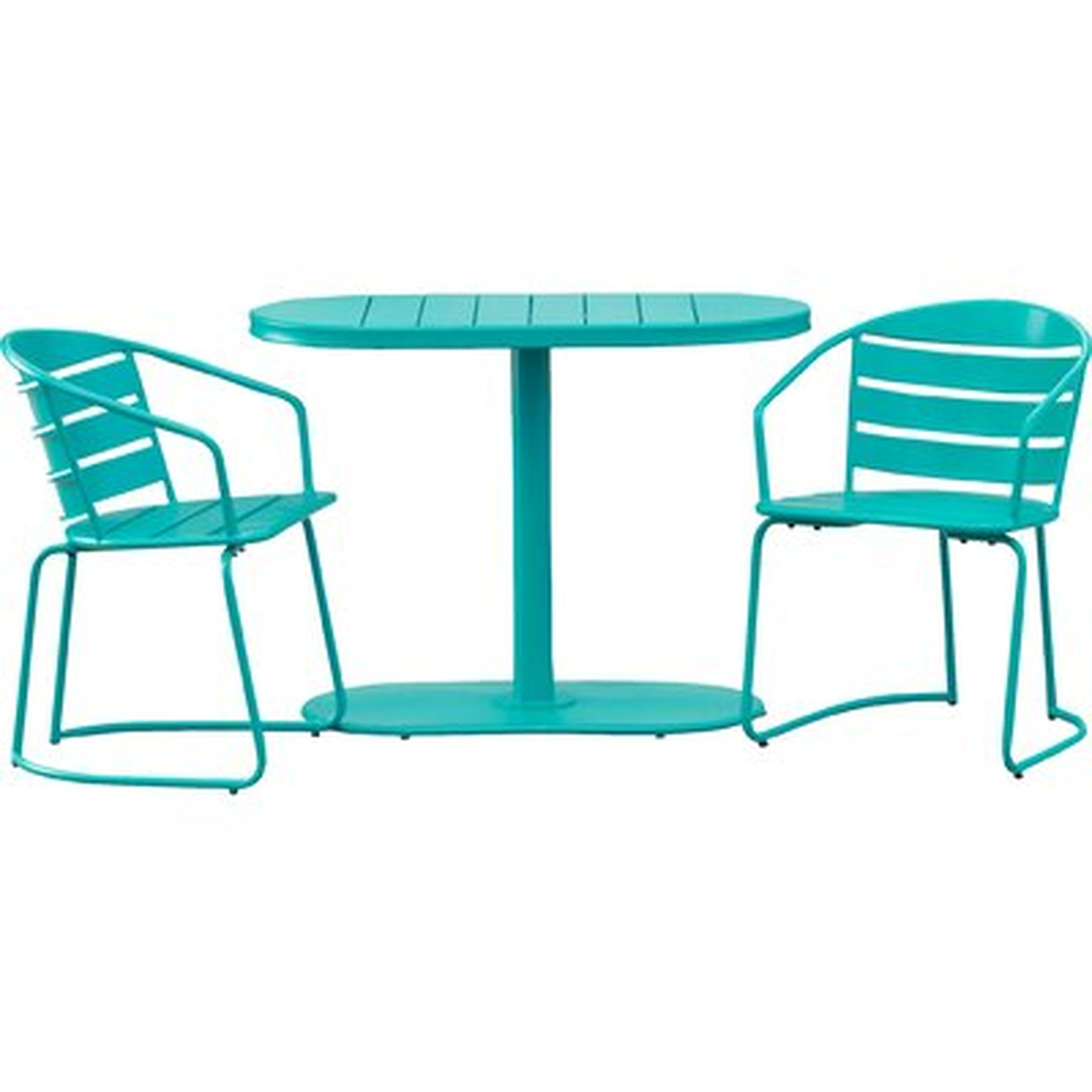 Gunner Swell Outdoor Crackle 3 Piece Bistro Set - Wayfair