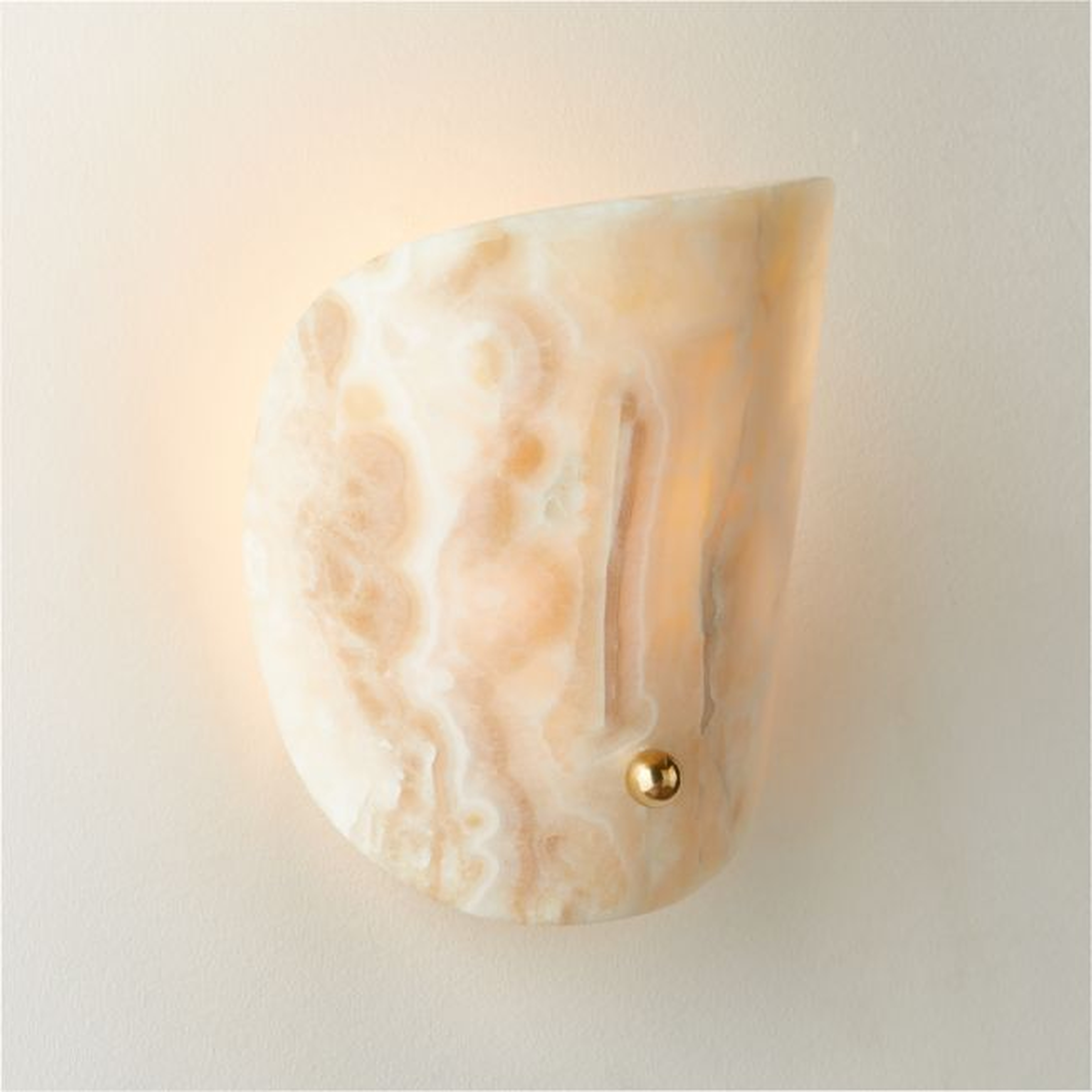Fold Onyx Wall Sconce Short - CB2