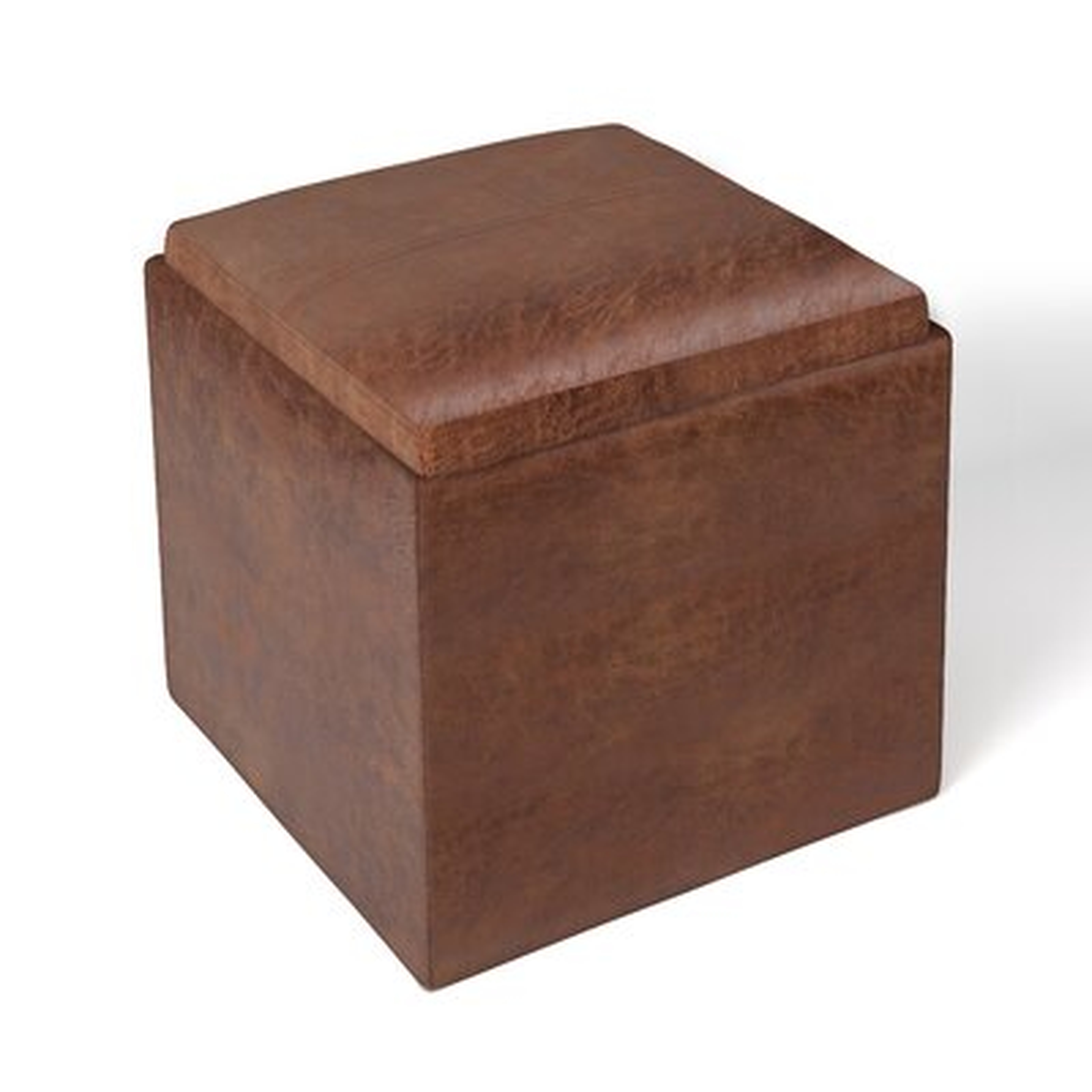 Hammons 16.9" Square Cube with Storage Ottoman - Wayfair