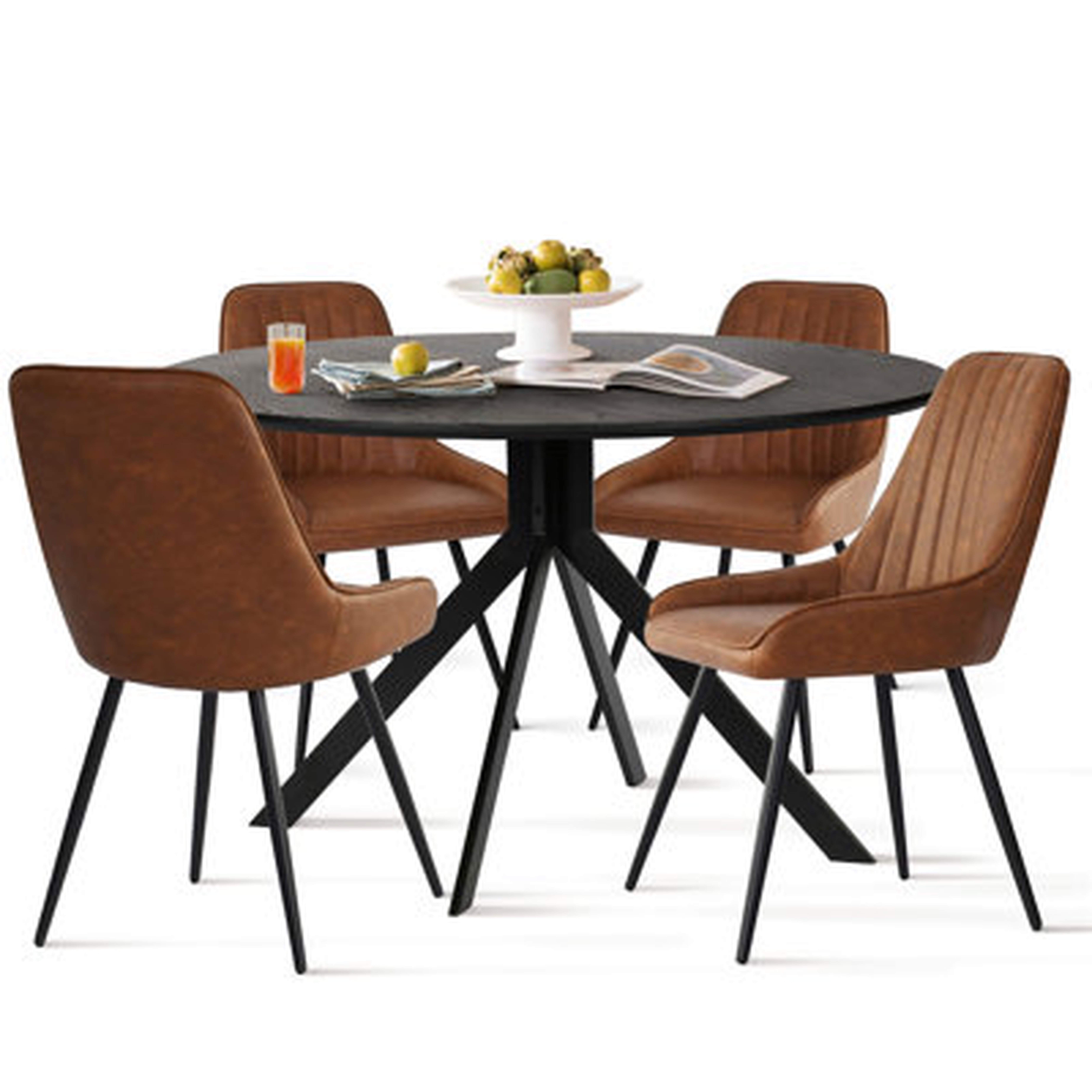 5 - Piece Faux Leather Dining Set - Wayfair