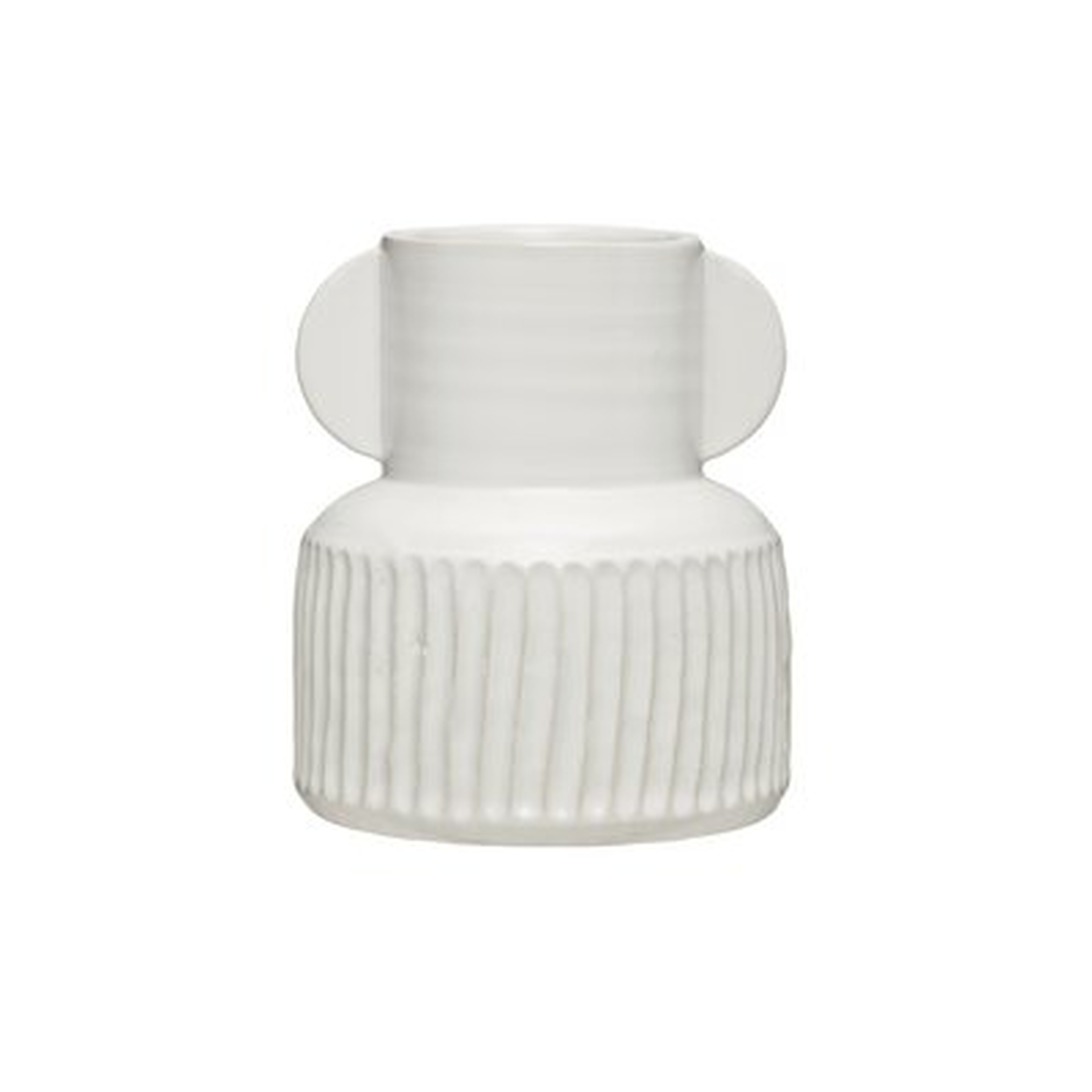 Jorge White Stoneware Table Vase - AllModern