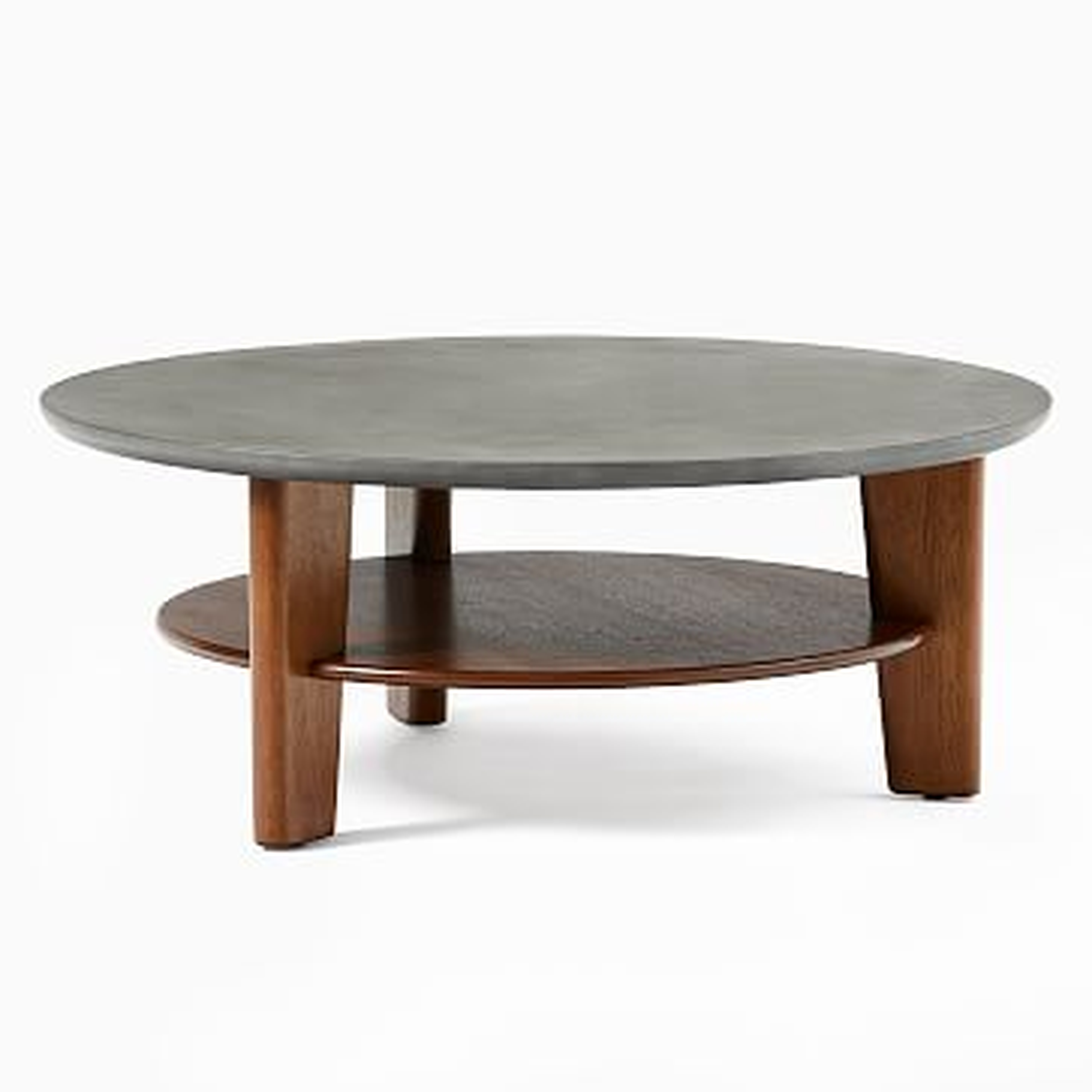 Dakota Coffee Table, Walnut, Concrete - West Elm