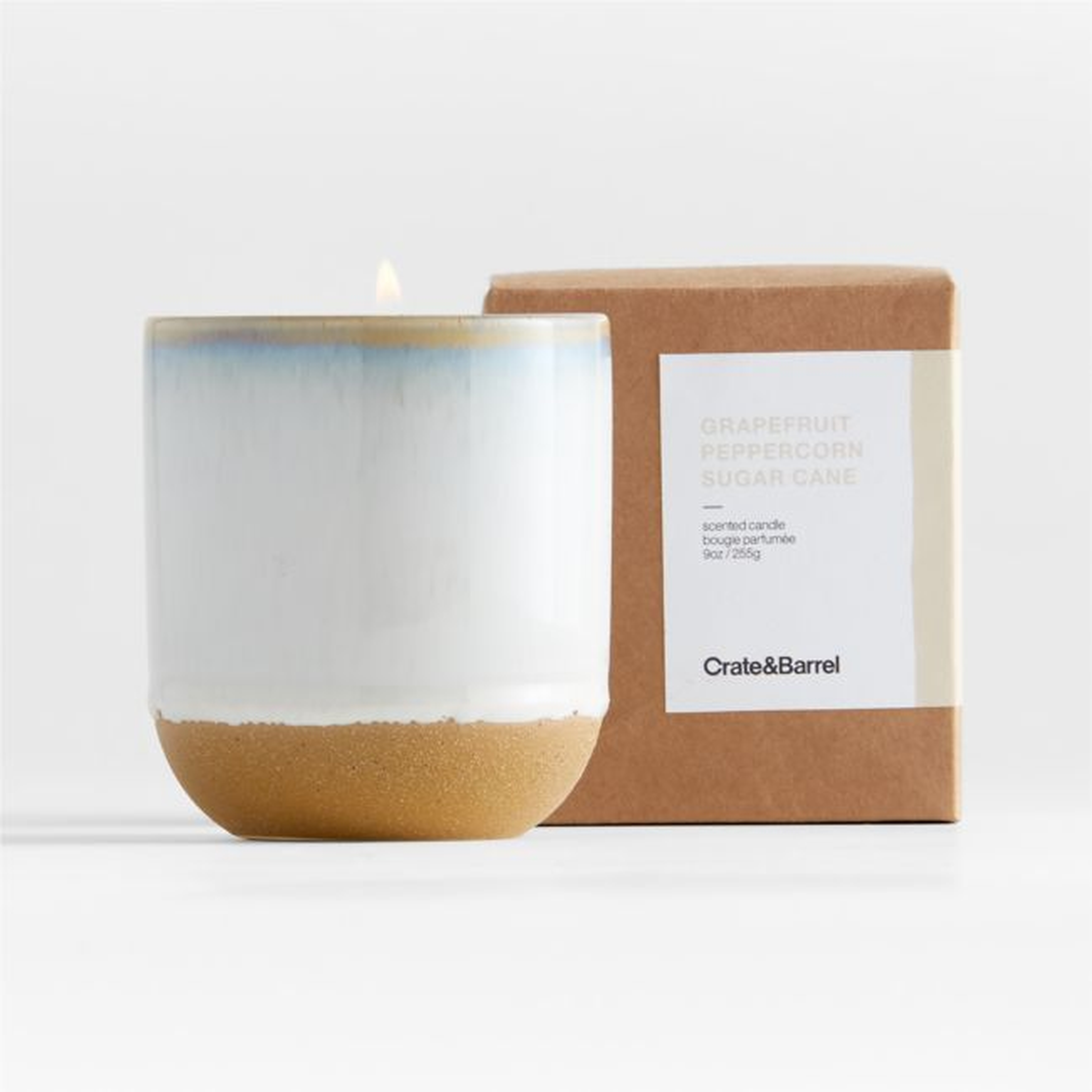 Grapefruit, Peppercorn, Sugarcane Scented Candle - Crate and Barrel