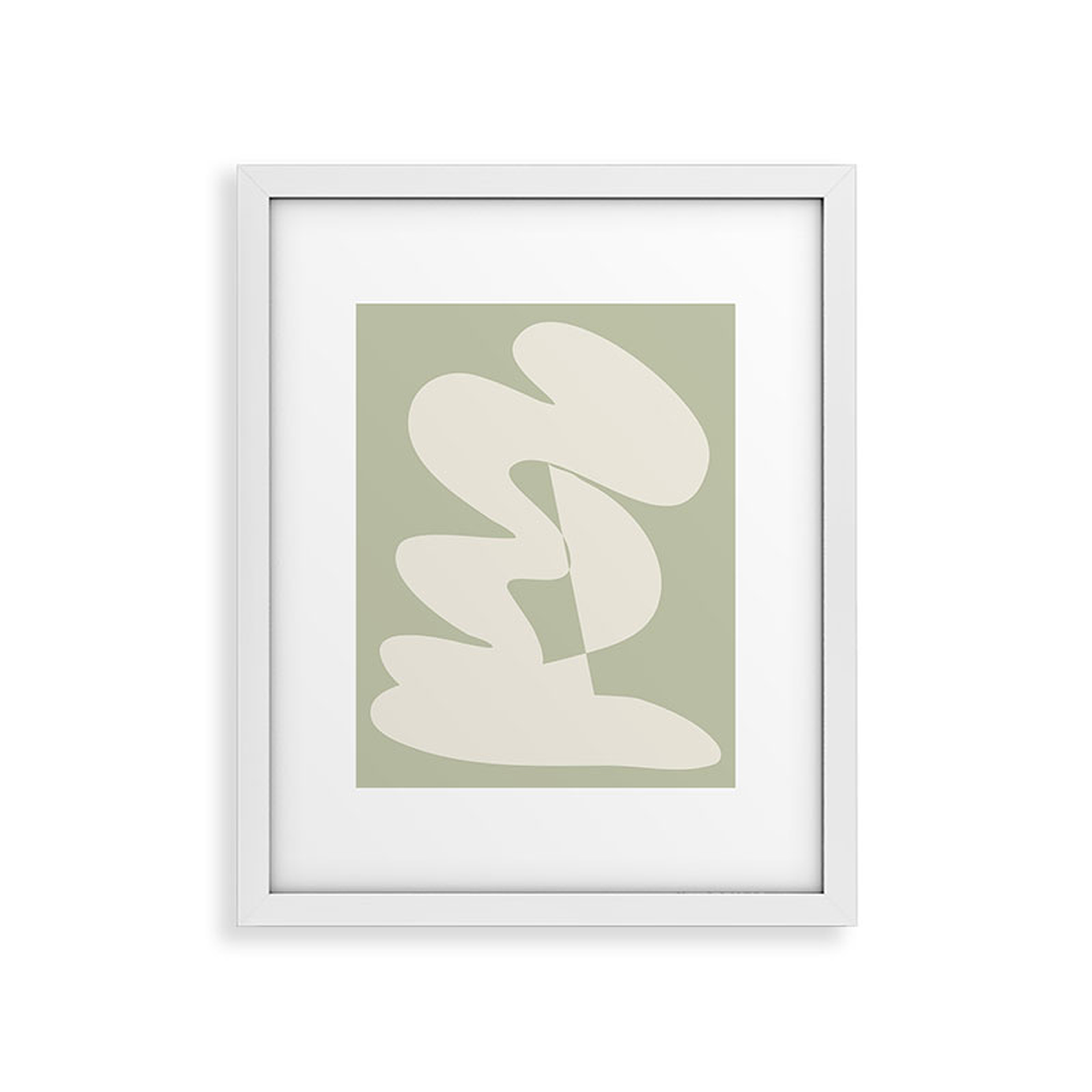 Minimalist Modern Abstract Exp by June Journal - Framed Art Print Modern White 16" x 20" - Wander Print Co.