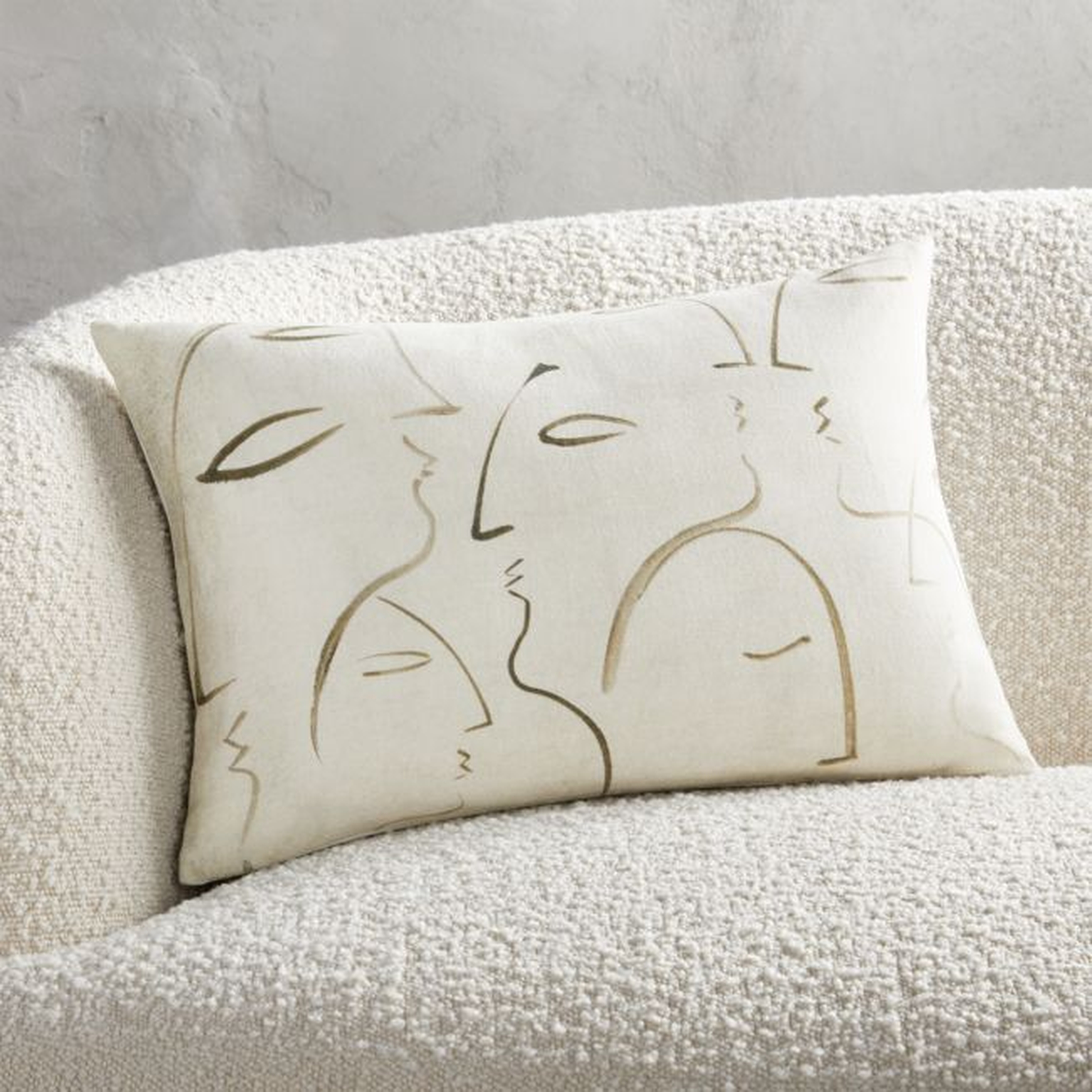 18"x12" Silhouette Pillow with Feather-Down Insert - CB2