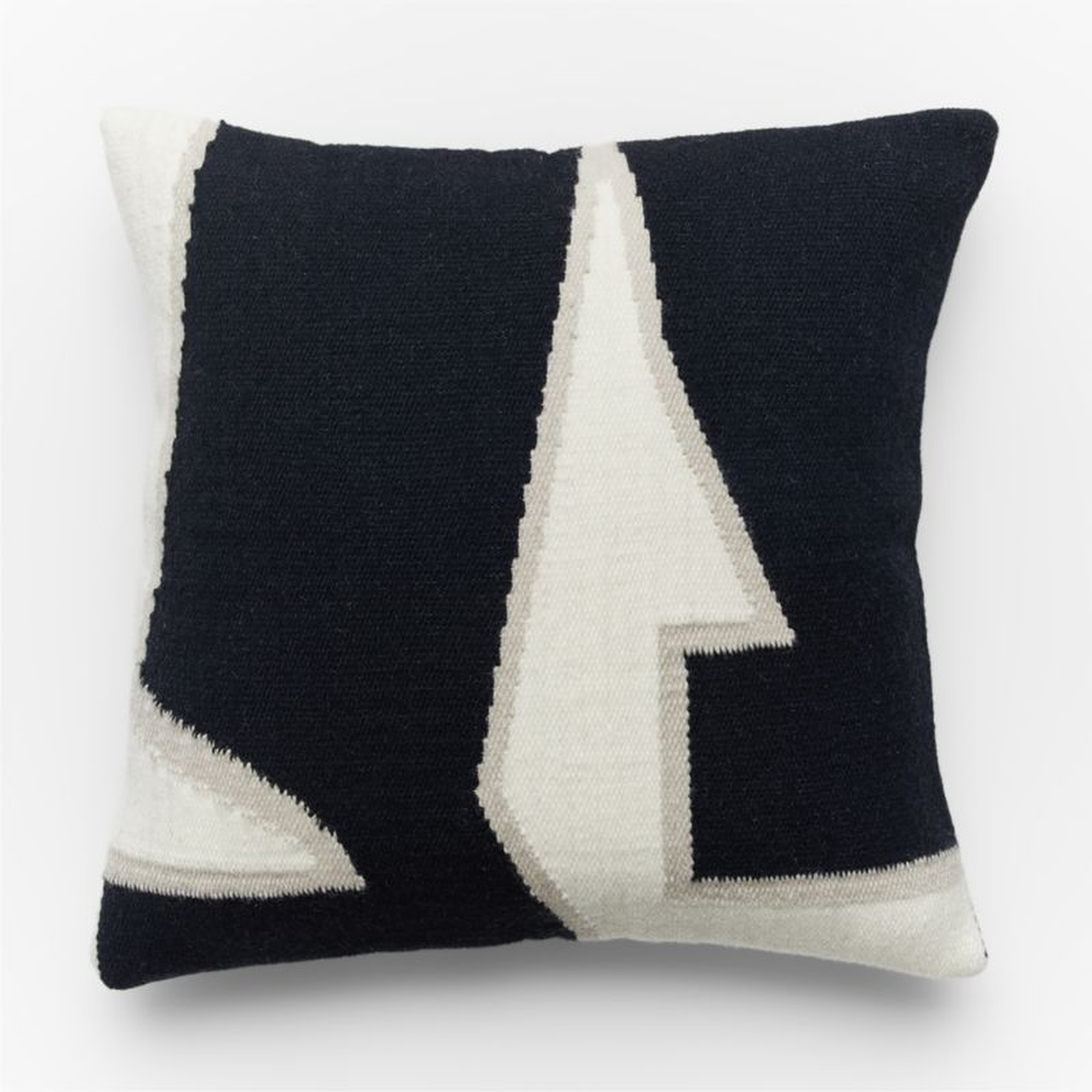 Sandro Black and White Throw Pillow with Feather-Down Insert 20" - CB2