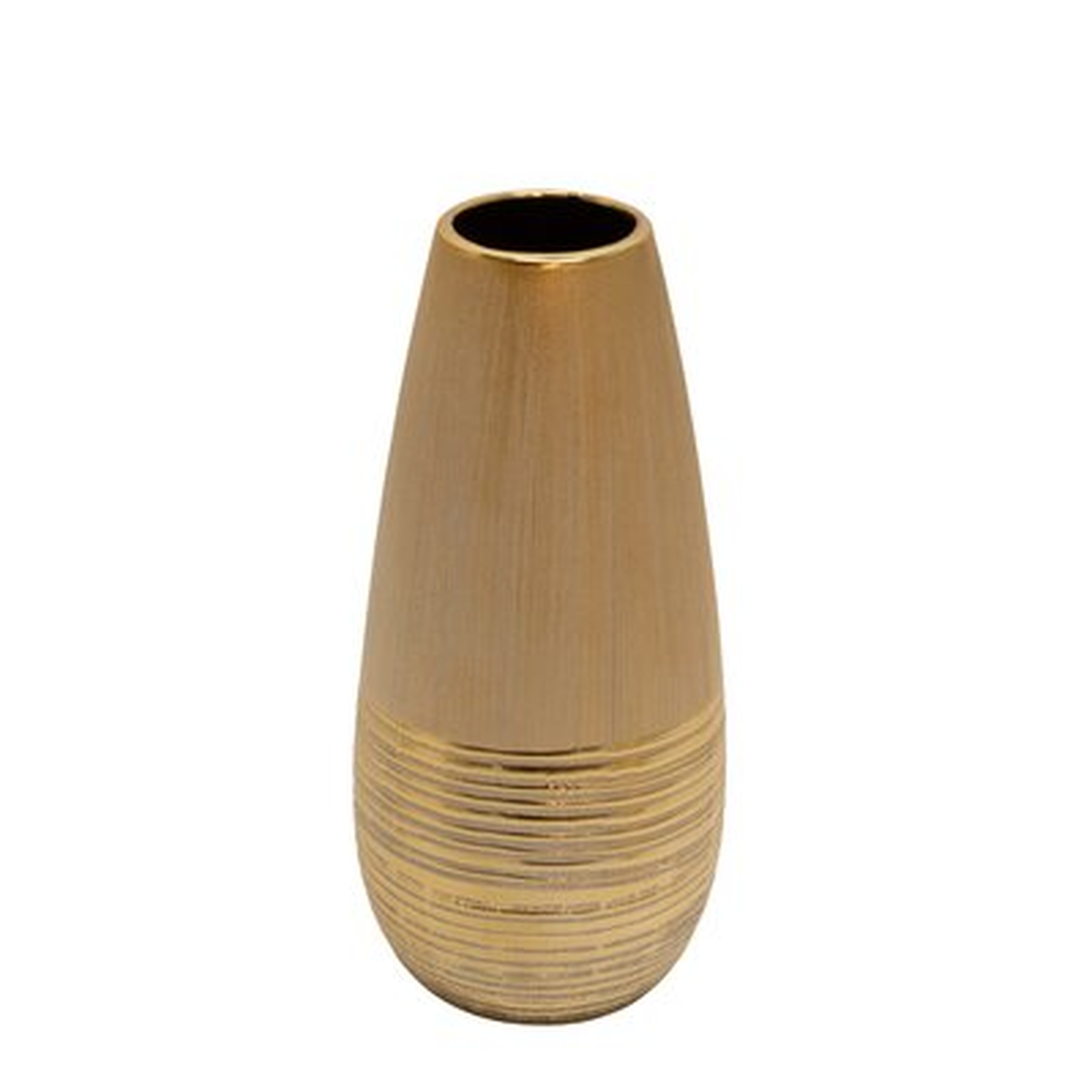 Highbridge Gold Ceramic Table Vase - Wayfair