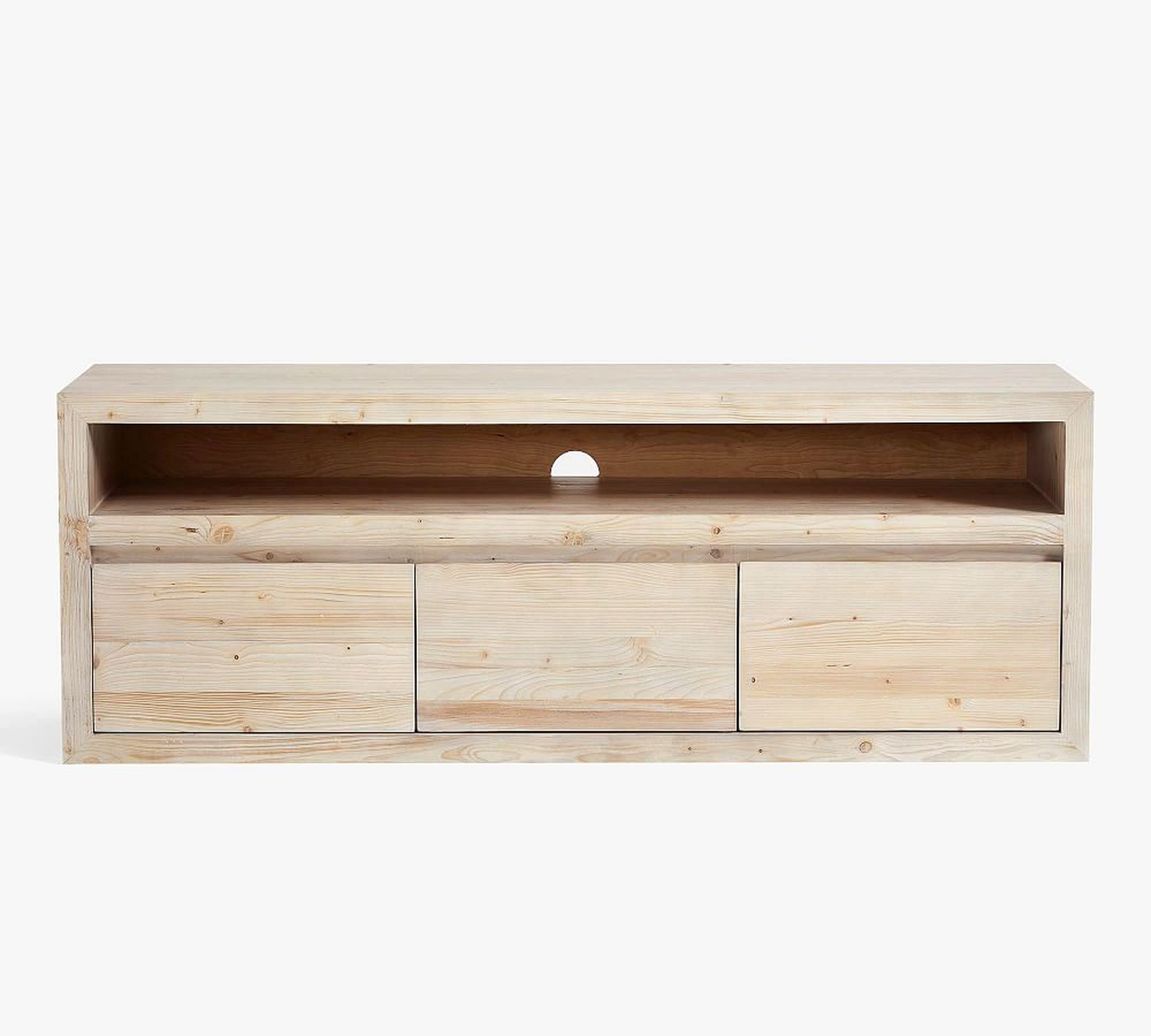Folsom 66" Media Console with Drawers, Desert Pine - Pottery Barn