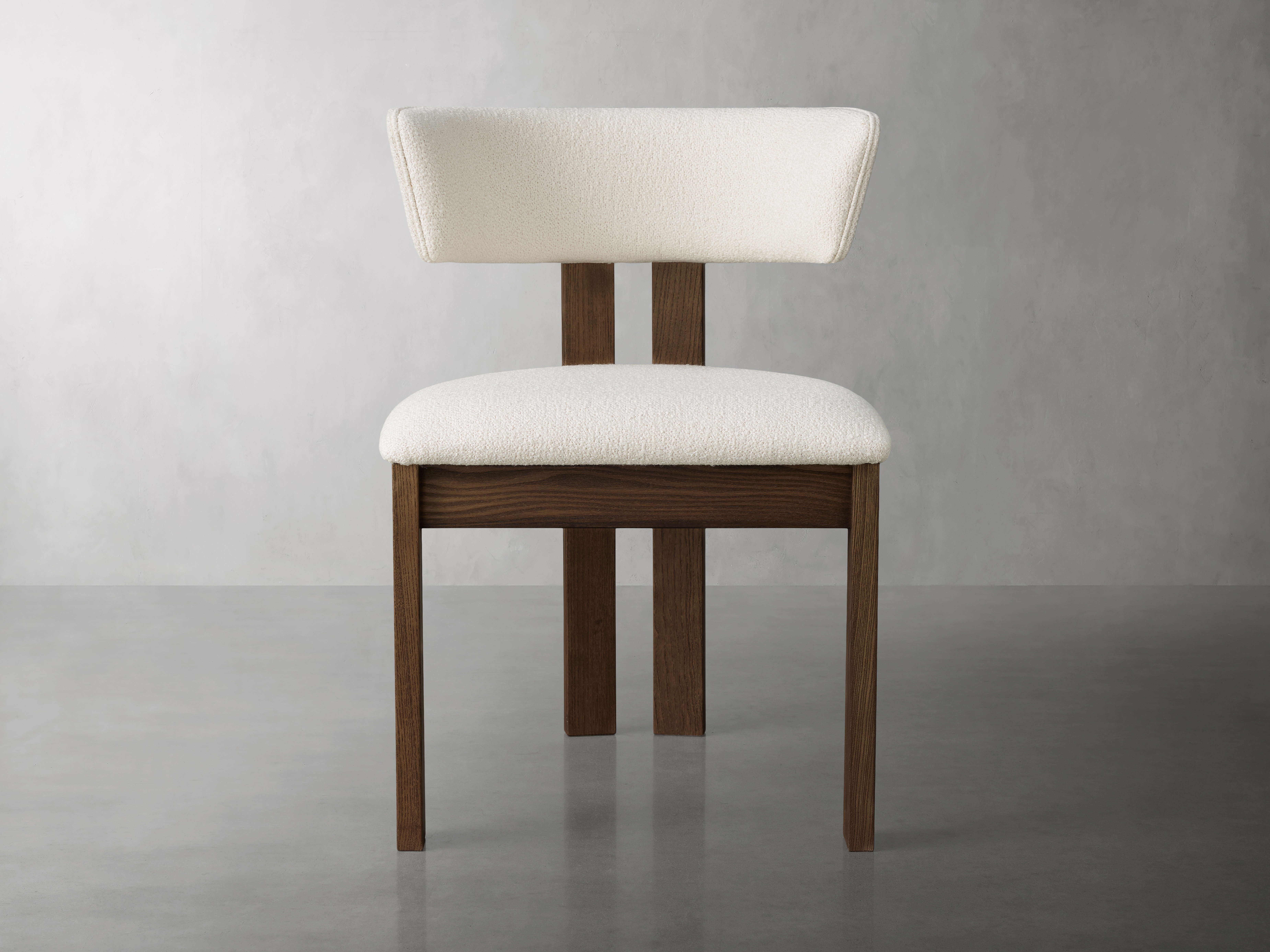 Rodin Dining Side Chair in Upholstered Brown  Cinder & Matera Cashmere - Arhaus