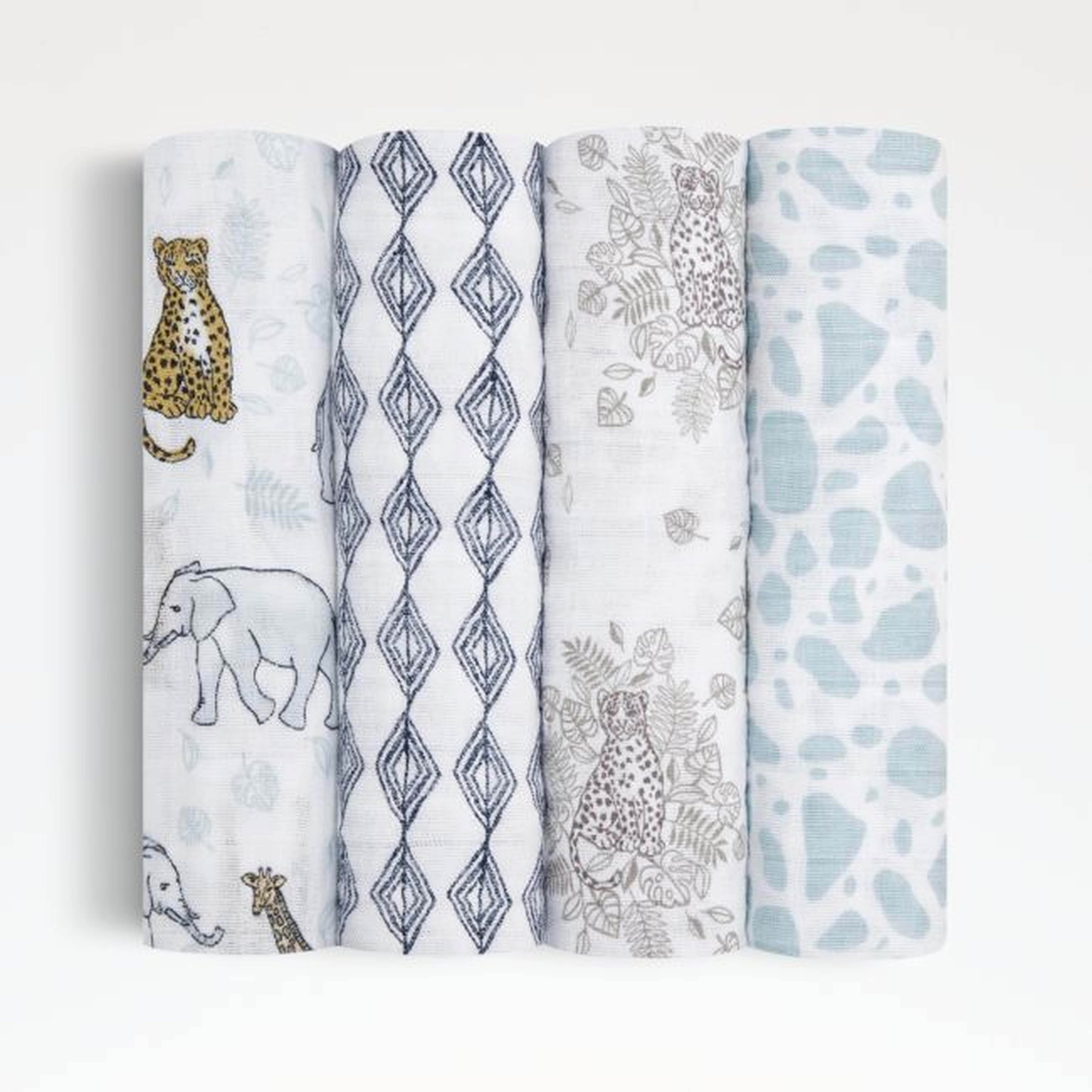 Jungle Swaddles, Set of 4 - Crate and Barrel