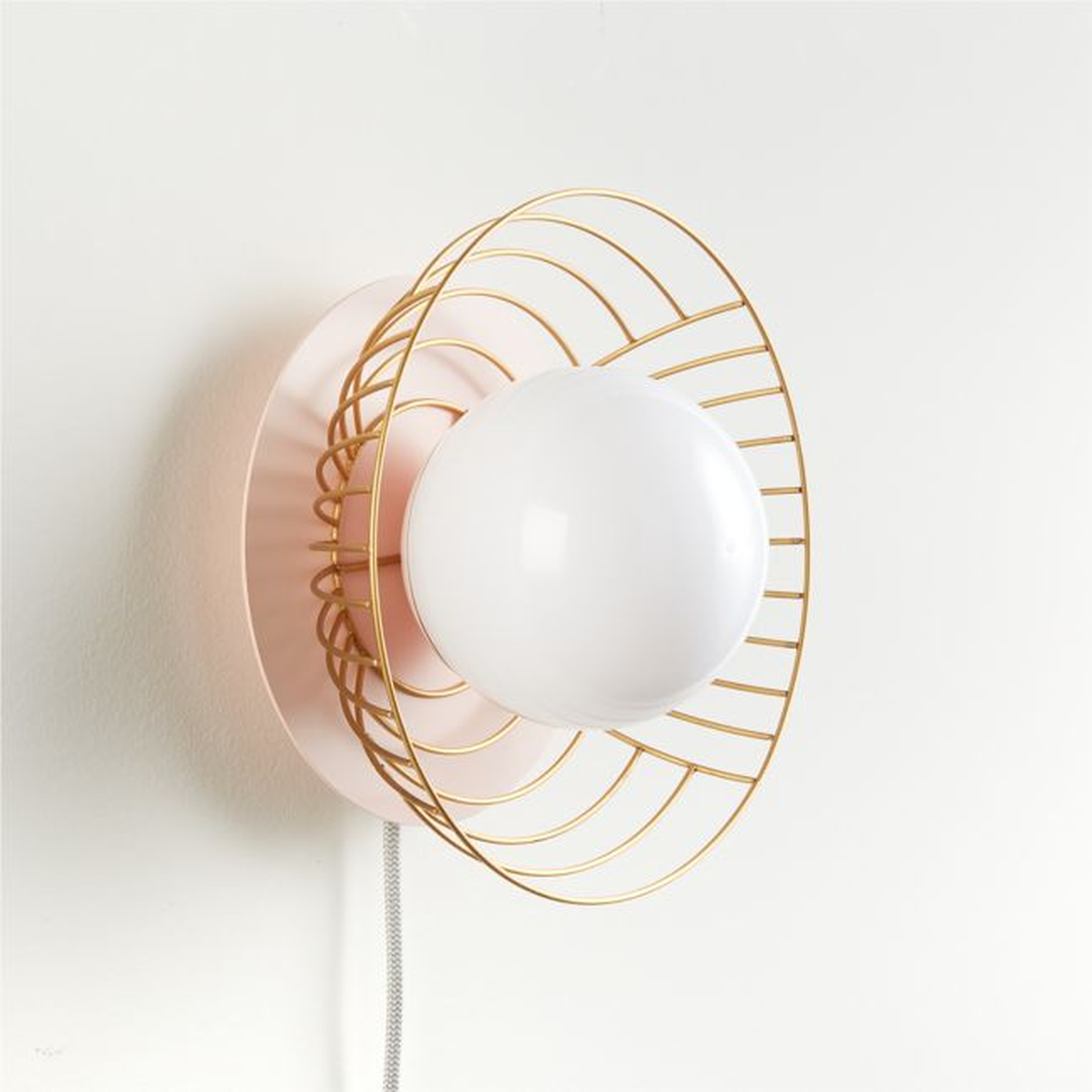 Pink Linework Metal Wall Sconce - Crate and Barrel