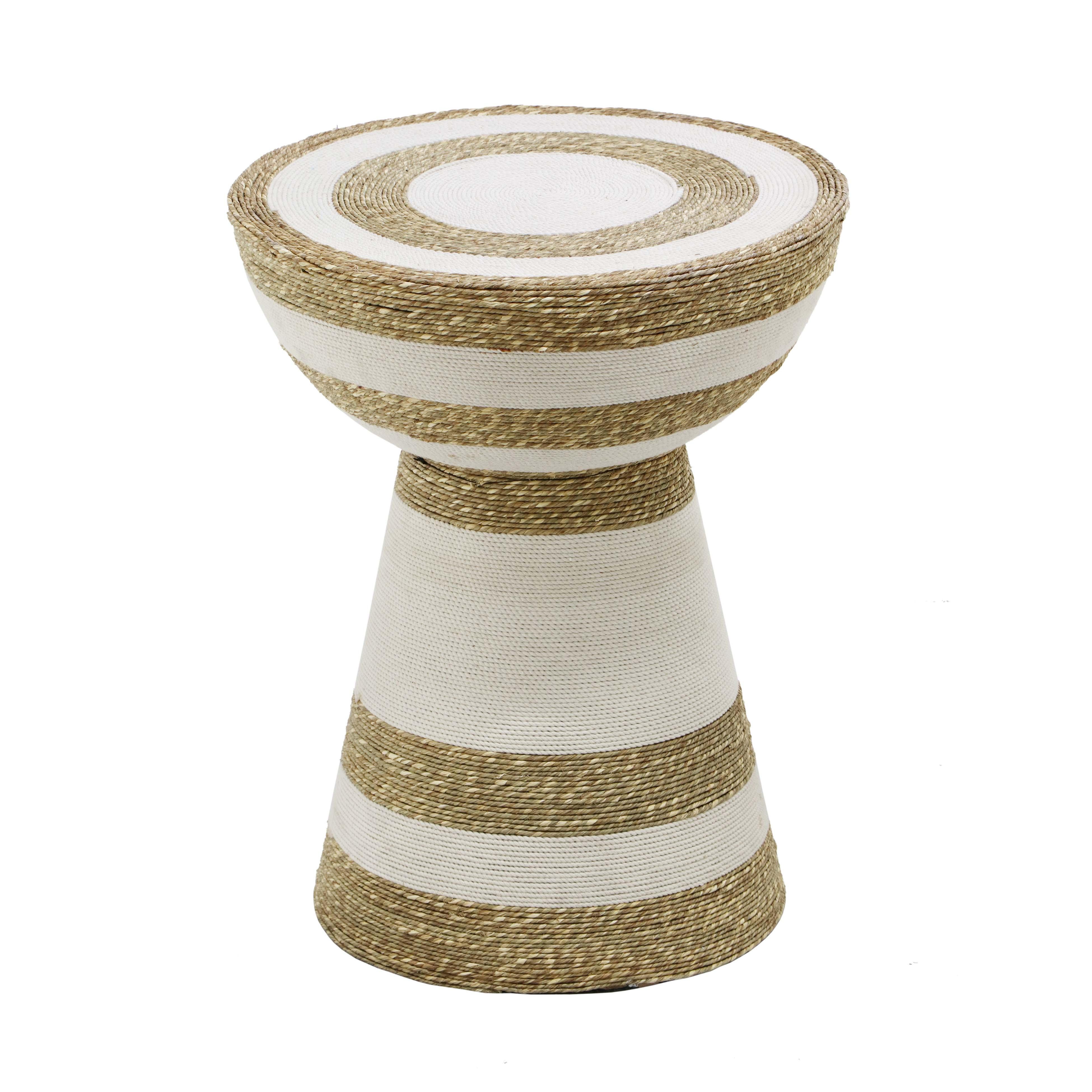 Jordan Striped Side Table - TOV FURNITURE