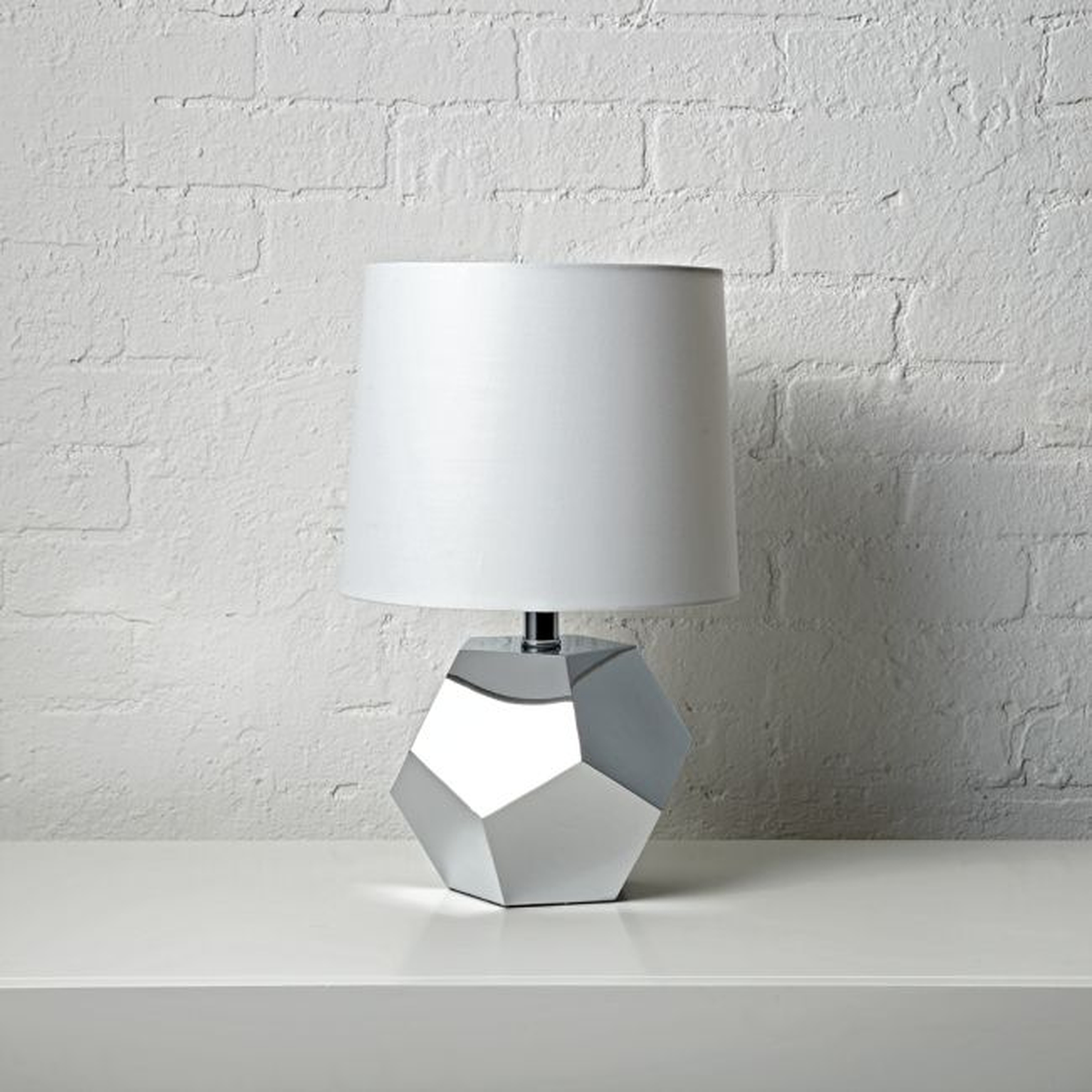 Geometric Silver Lamp - Crate and Barrel