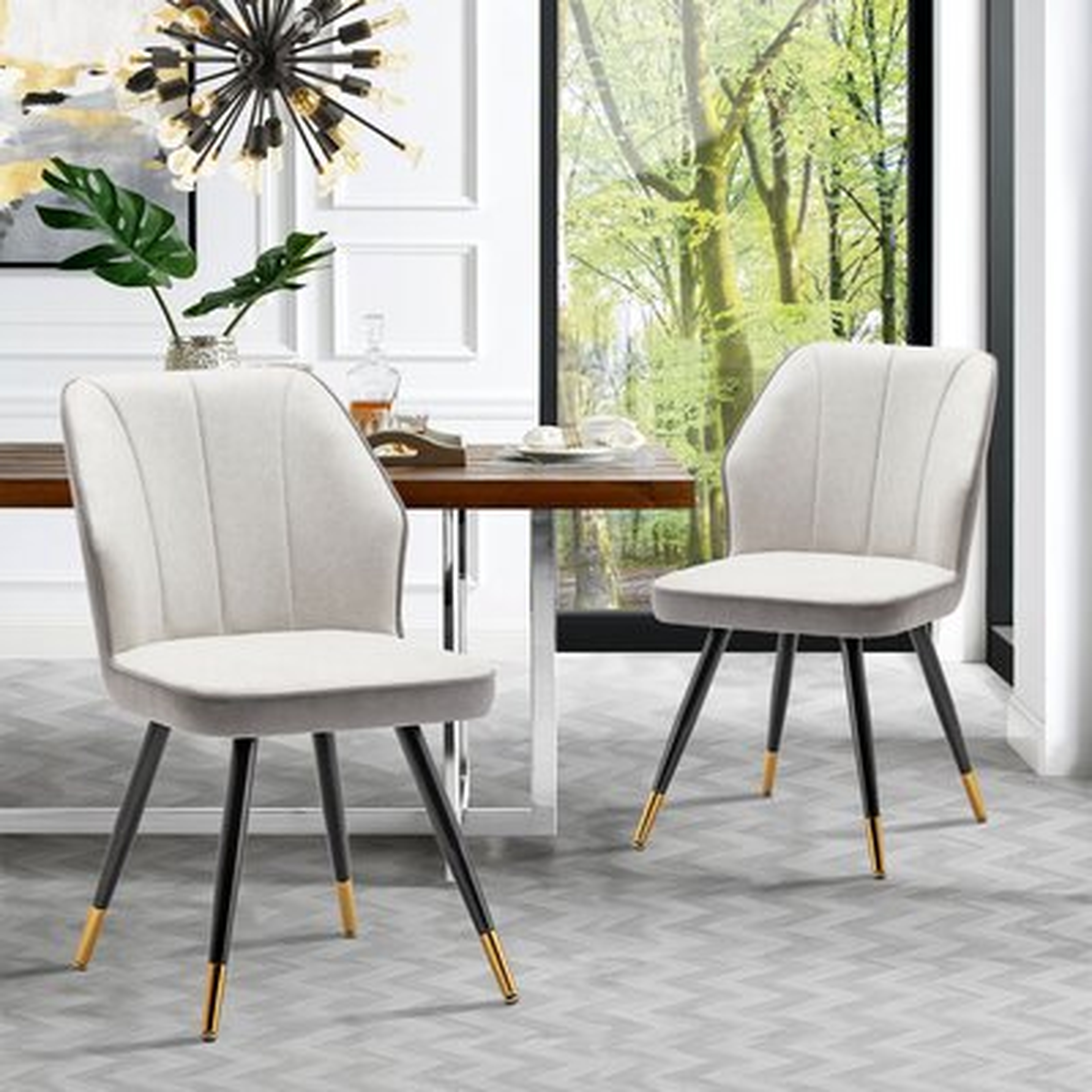 Upholstered Wingback Dining Chair Set Of 2 - Wayfair
