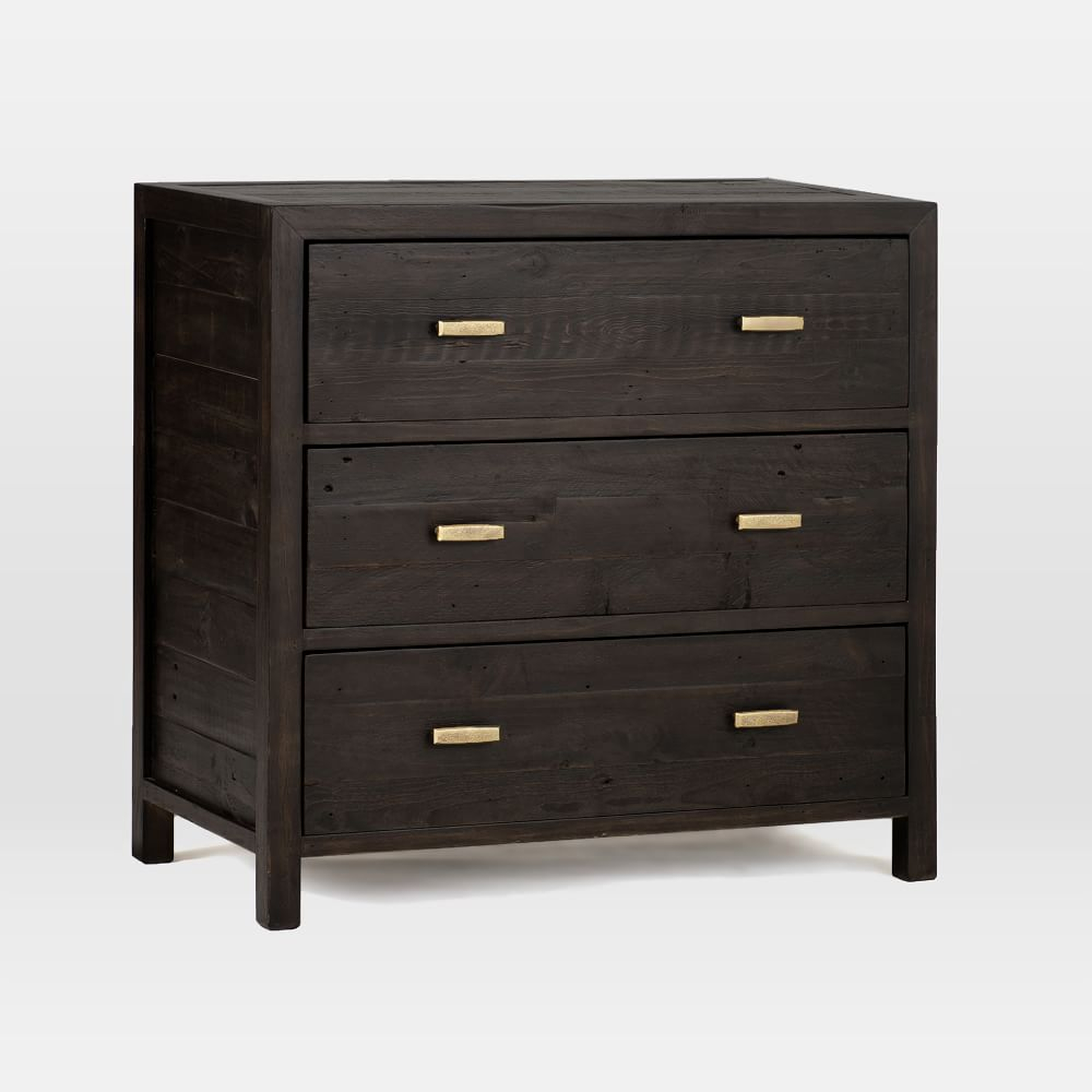 Modern Mixed Reclaimed Wood 3-Drawer Dresser, Dark Carbon - West Elm