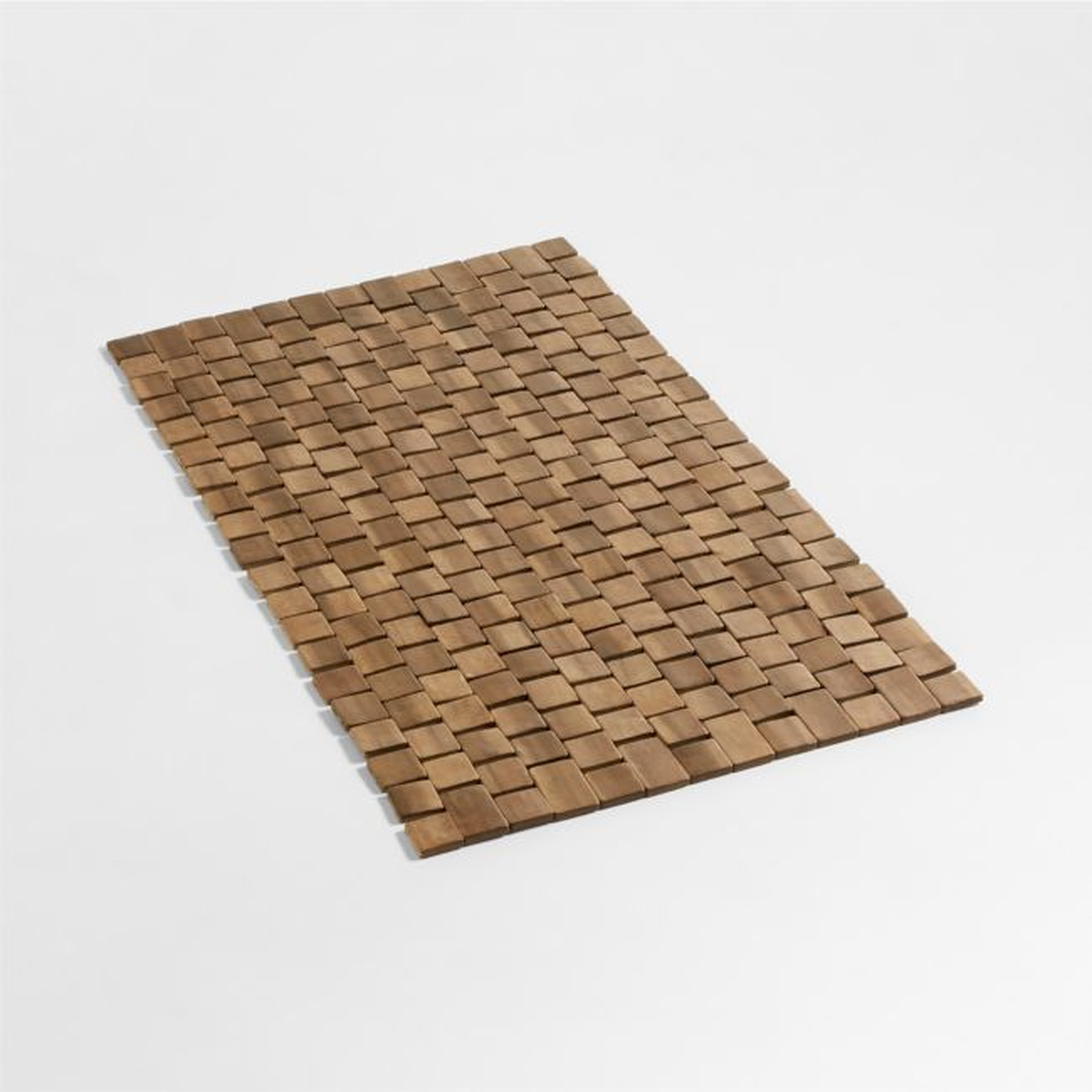 Tura Lattice Teak Wood Bath Mat - Crate and Barrel