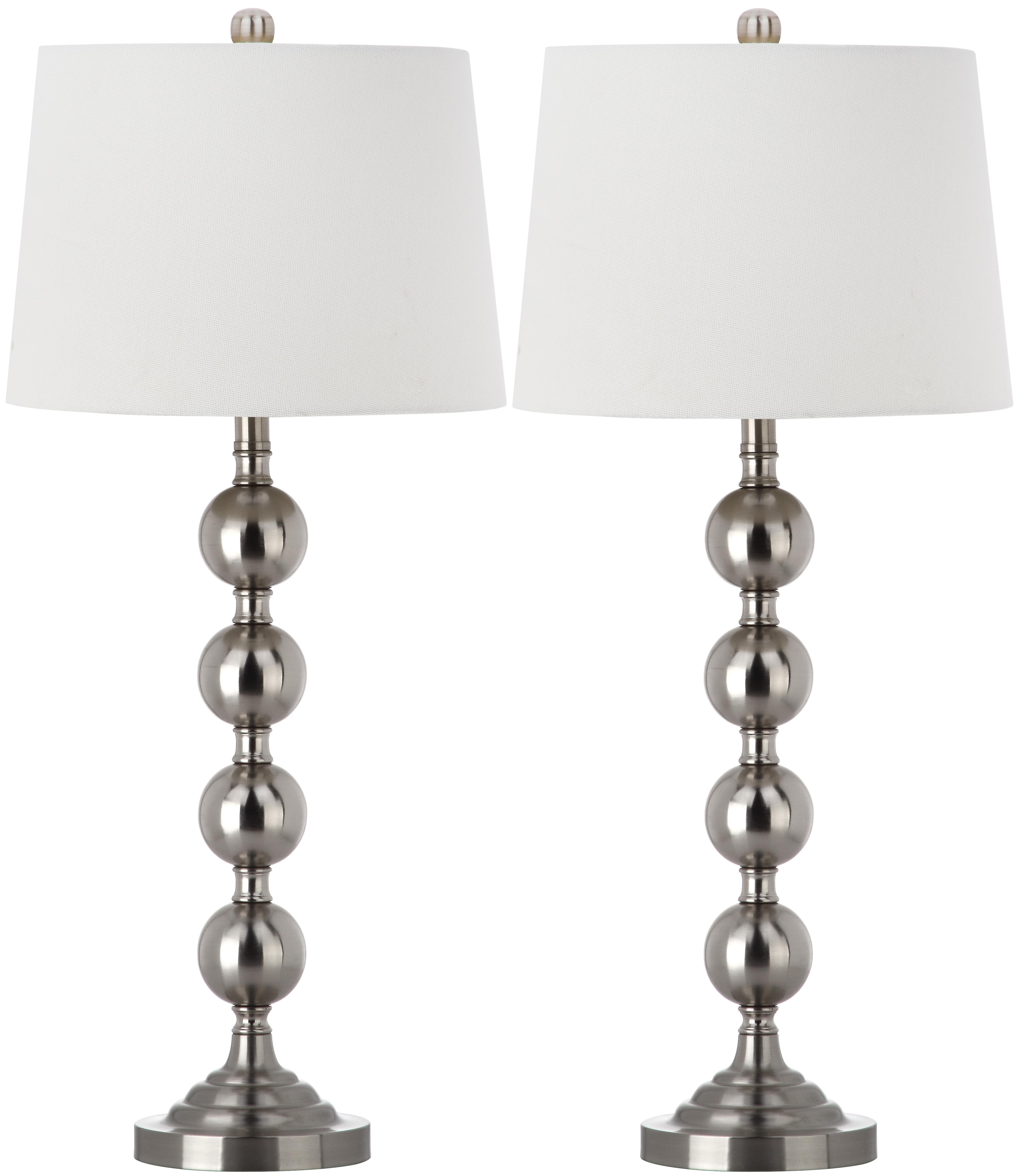 Stacked 32.5-Inch H Gazing Ball Table Lamp - Nickel - Arlo Home - Arlo Home