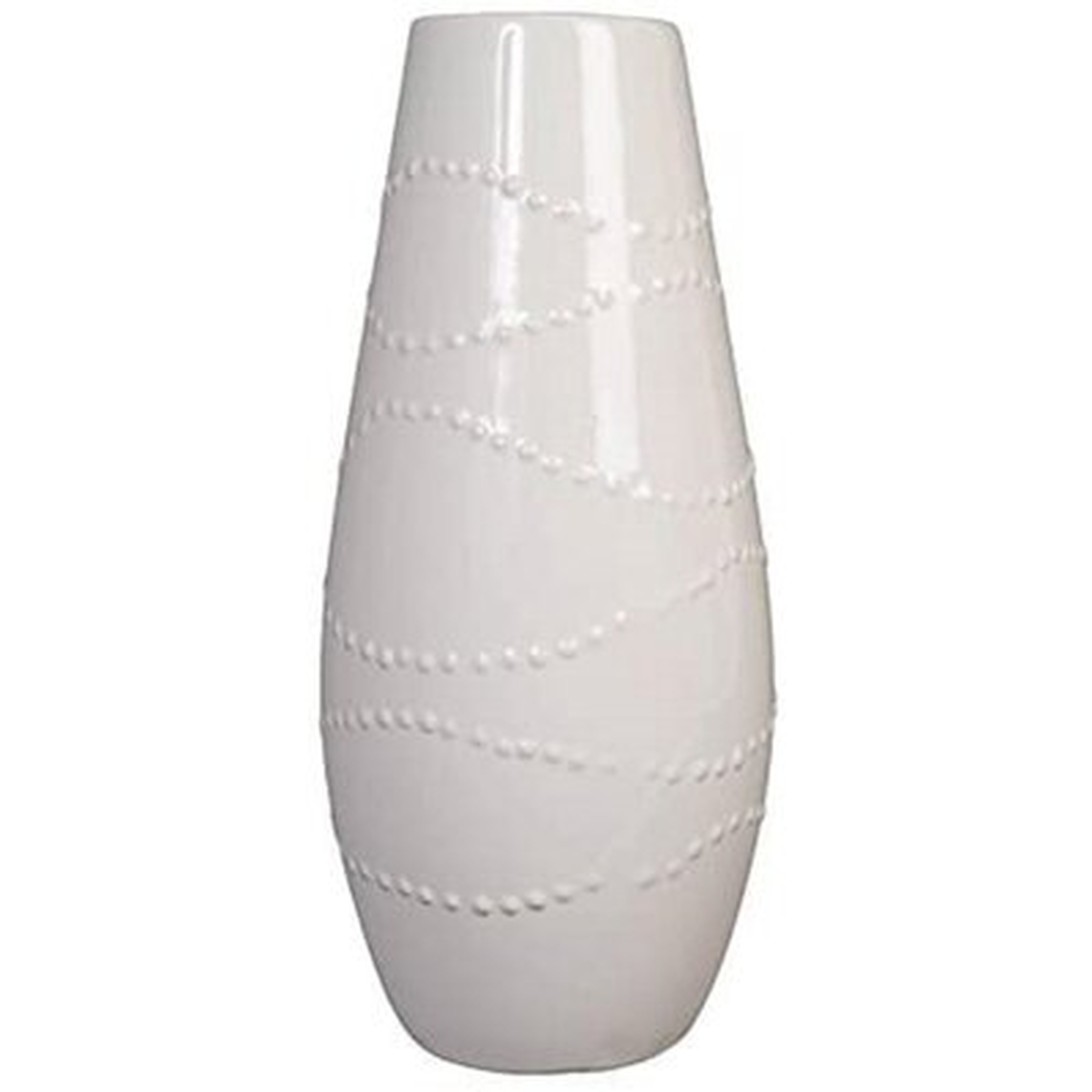 Fawzia White 12" Ceramic Table Vase - Wayfair