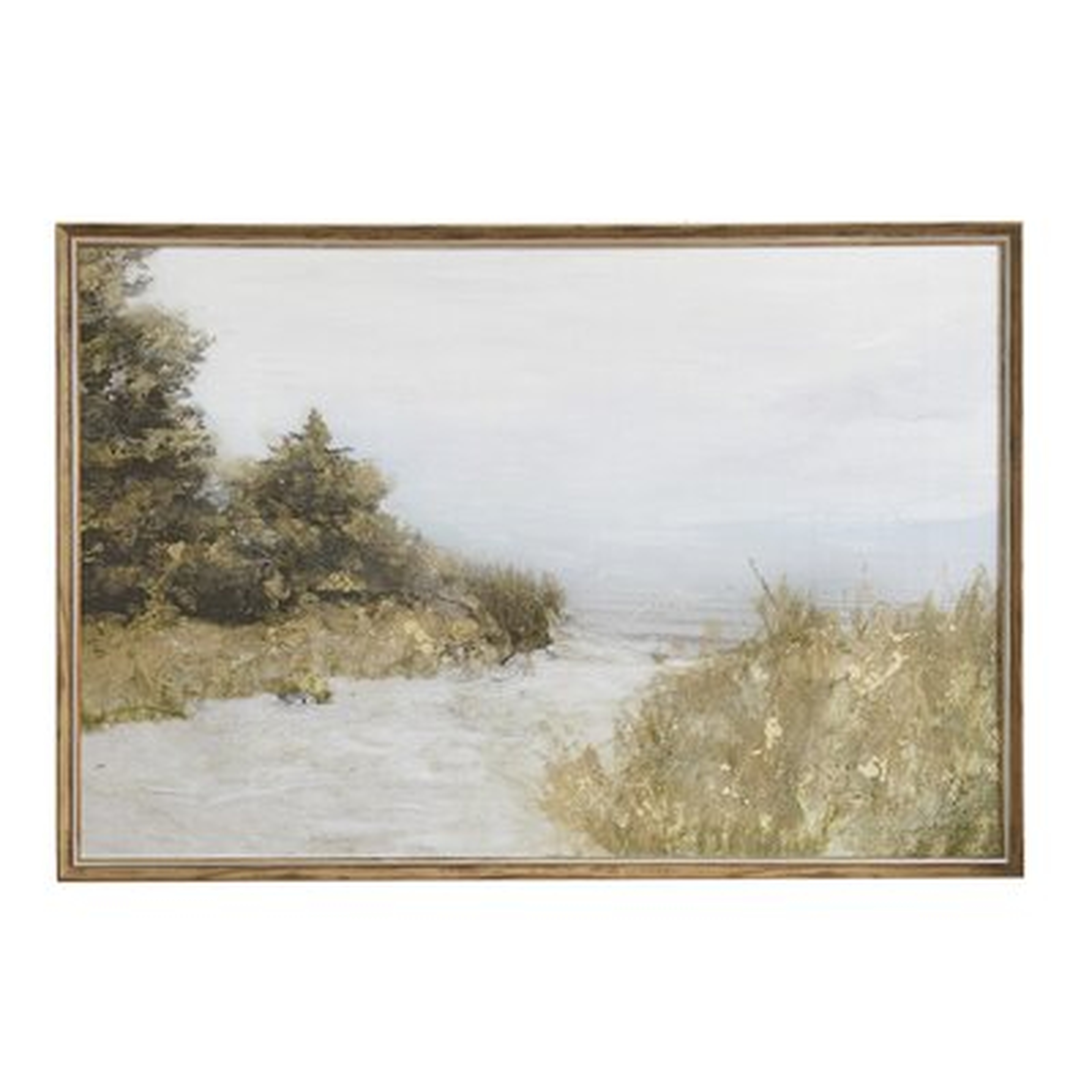 Lake Walk Picture Frame Graphic Art Print on Canvas - Wayfair