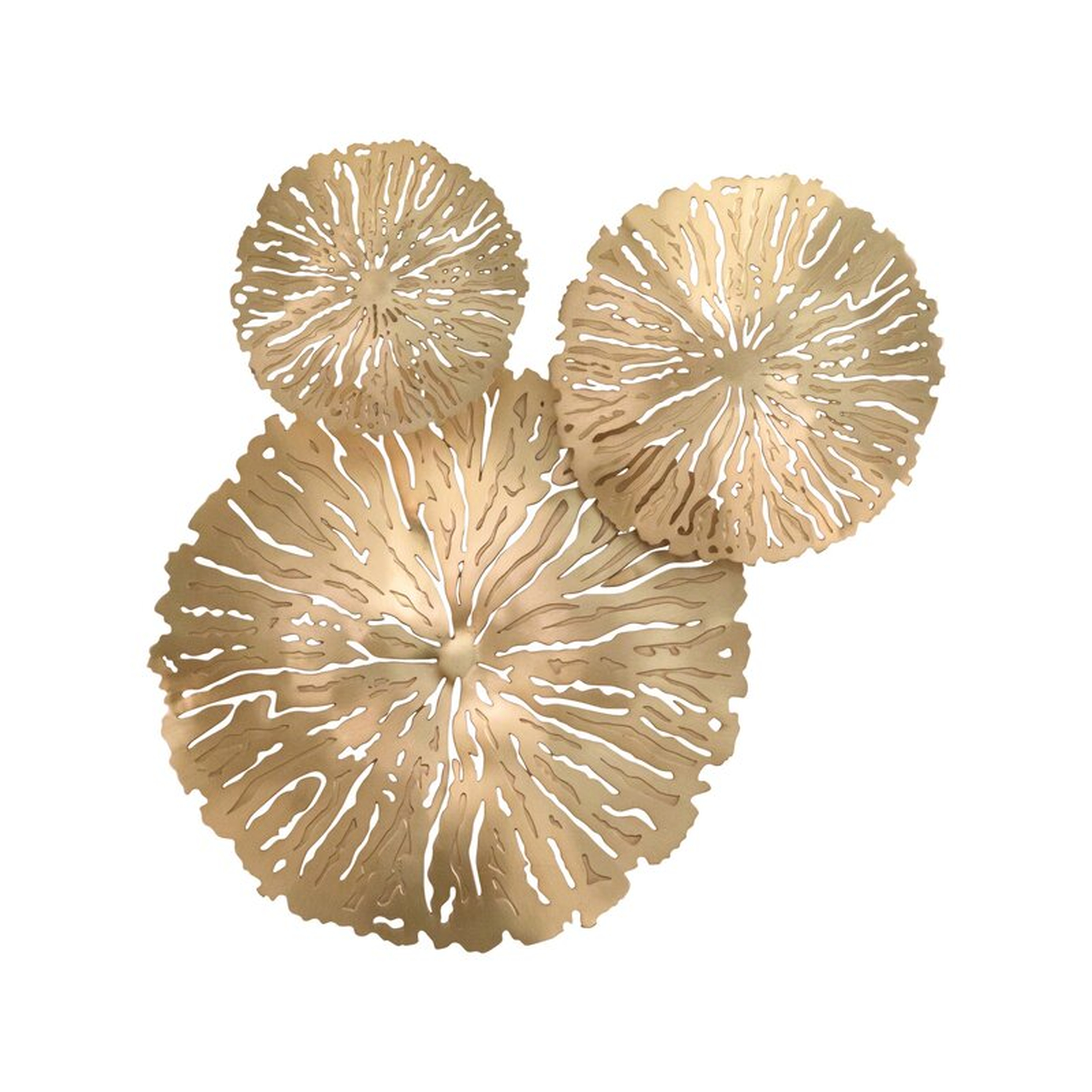 Studio A Home 3 Piece Lily Pad Cluster Set-Antique Brass - Perigold