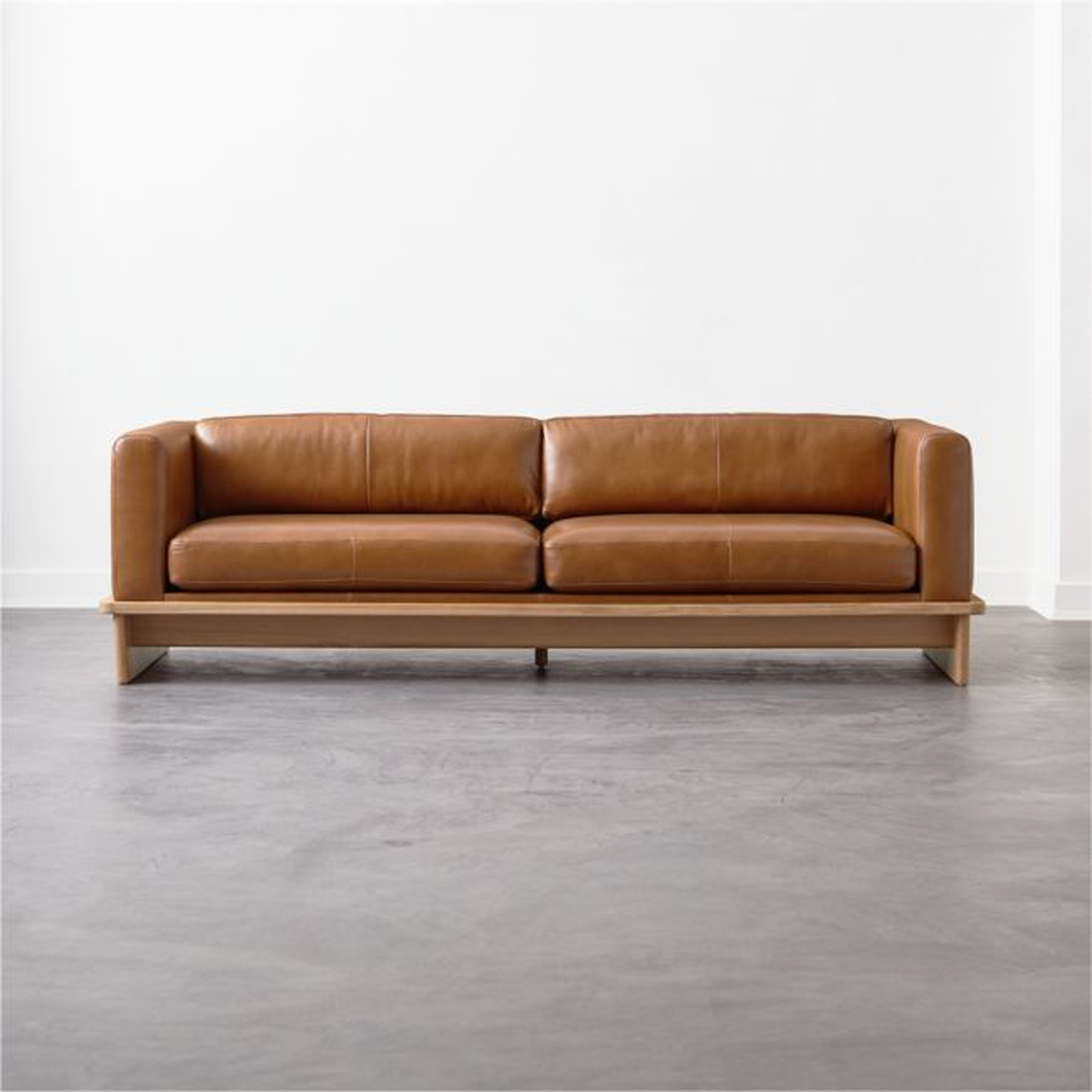Tablon Saddle Leather Sofa - CB2