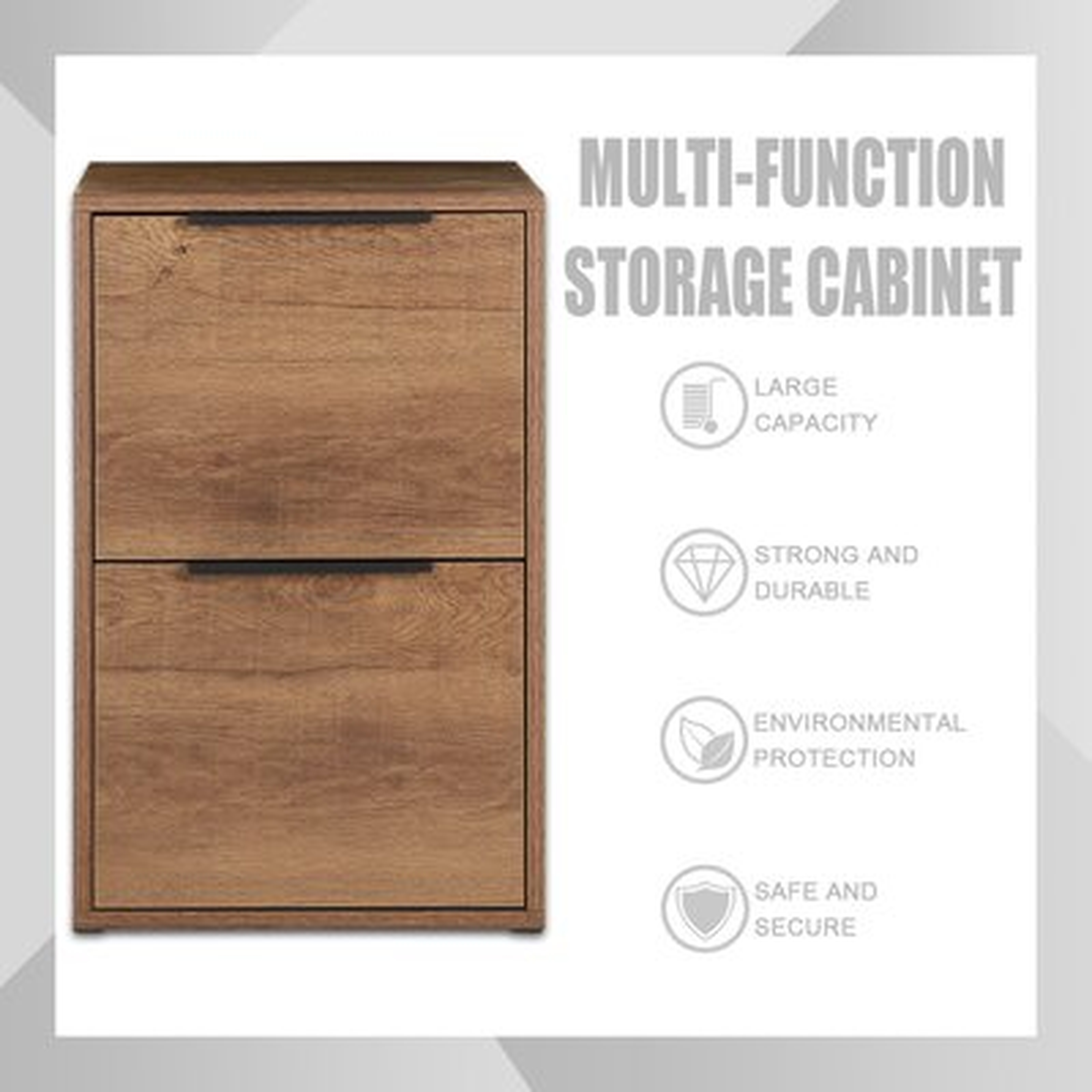 Wood File Cabinet Vertical Filling Cabinet For Home Office - Wayfair