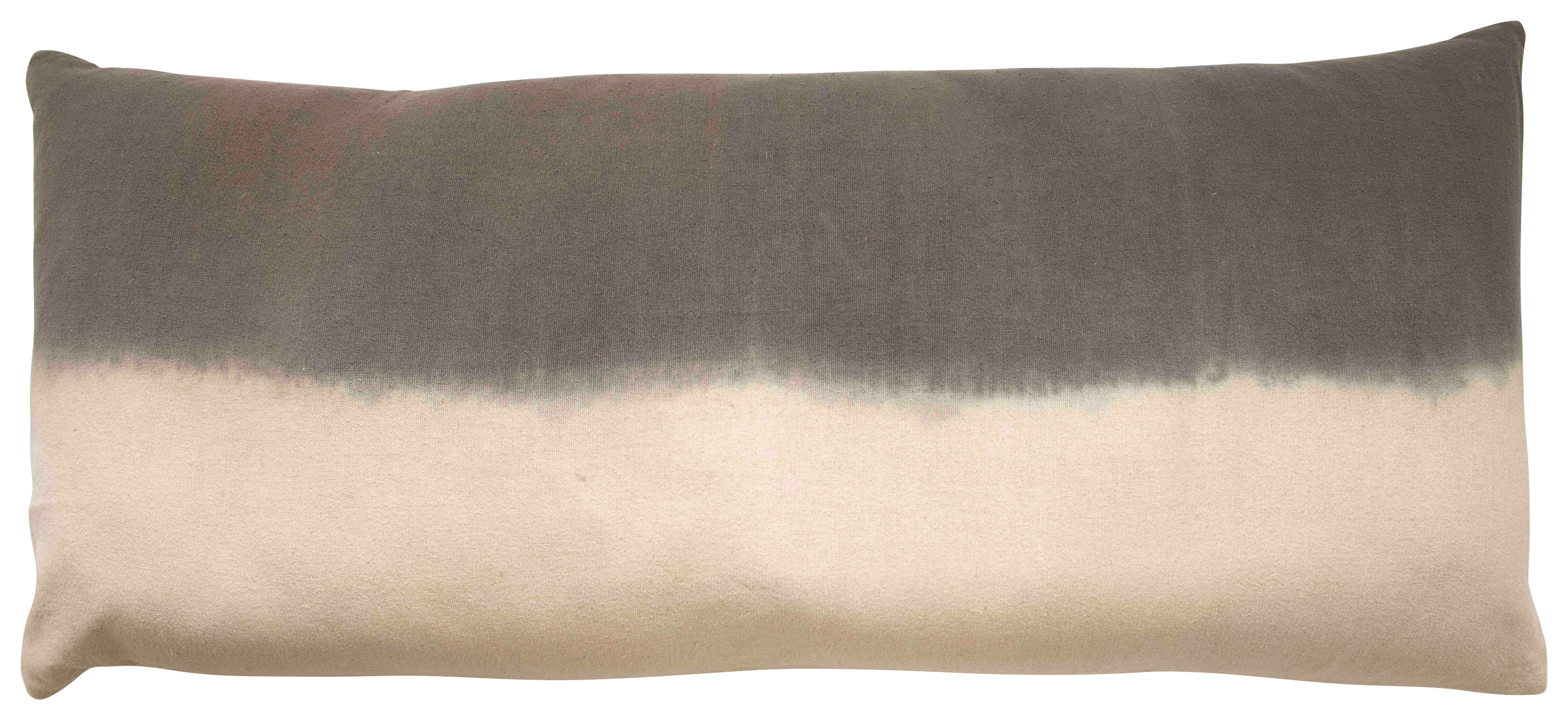 Cotton Dip-Dyed Lumbar Pillow - Creative Co-Op