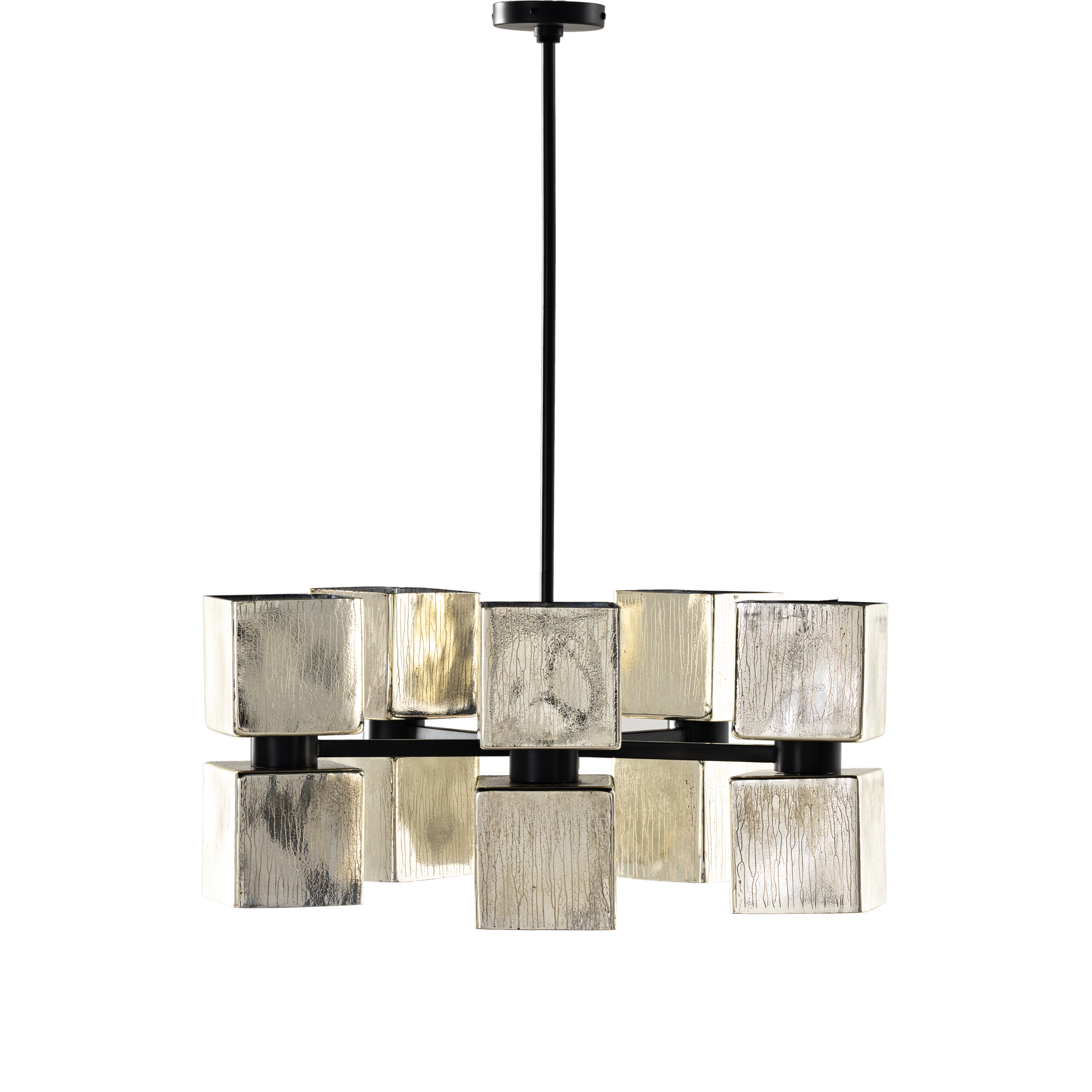 Ava Large Chandelier-Aged Metallic Glass - Four Hands