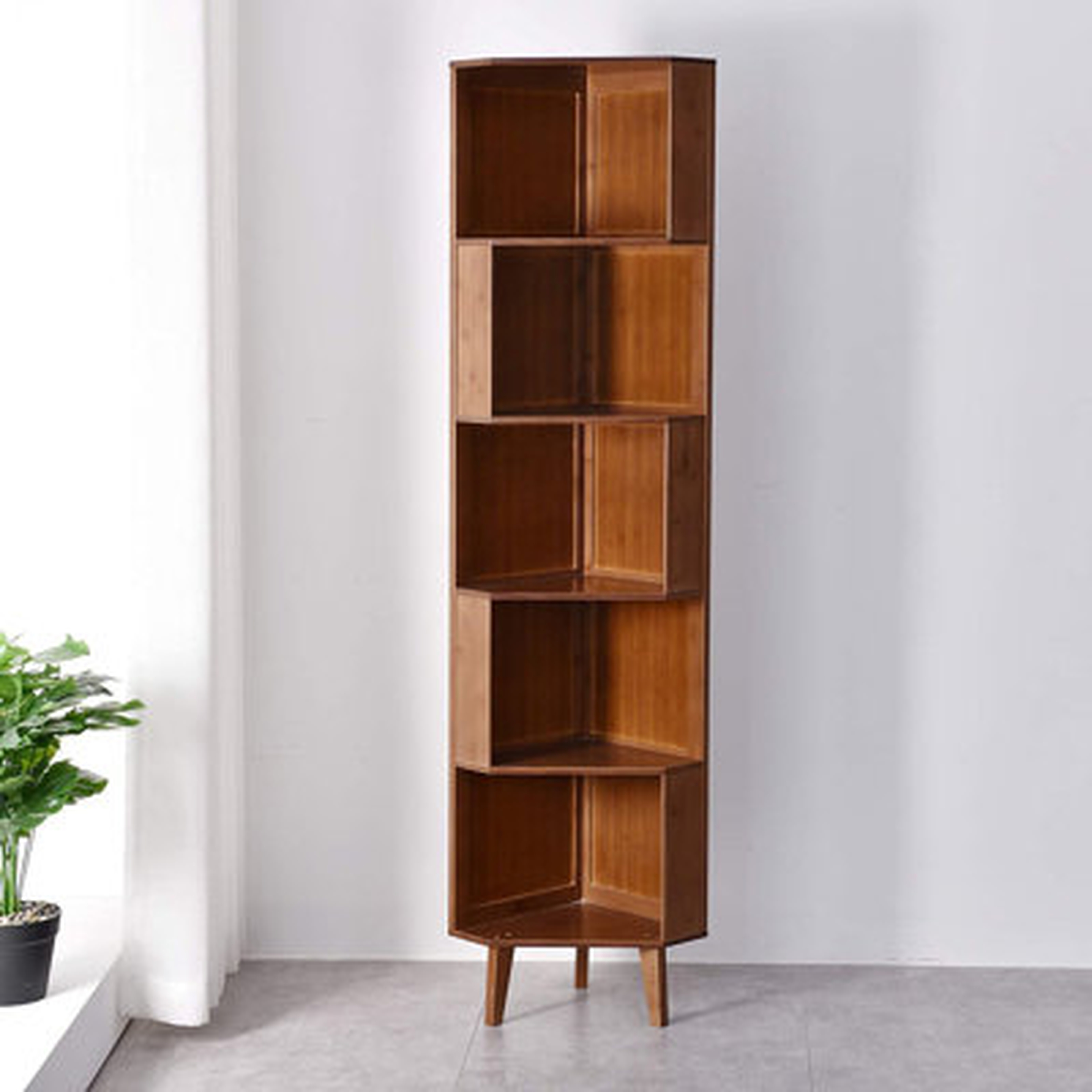 5 Industrial Cube Corner Bookshelf - Wayfair