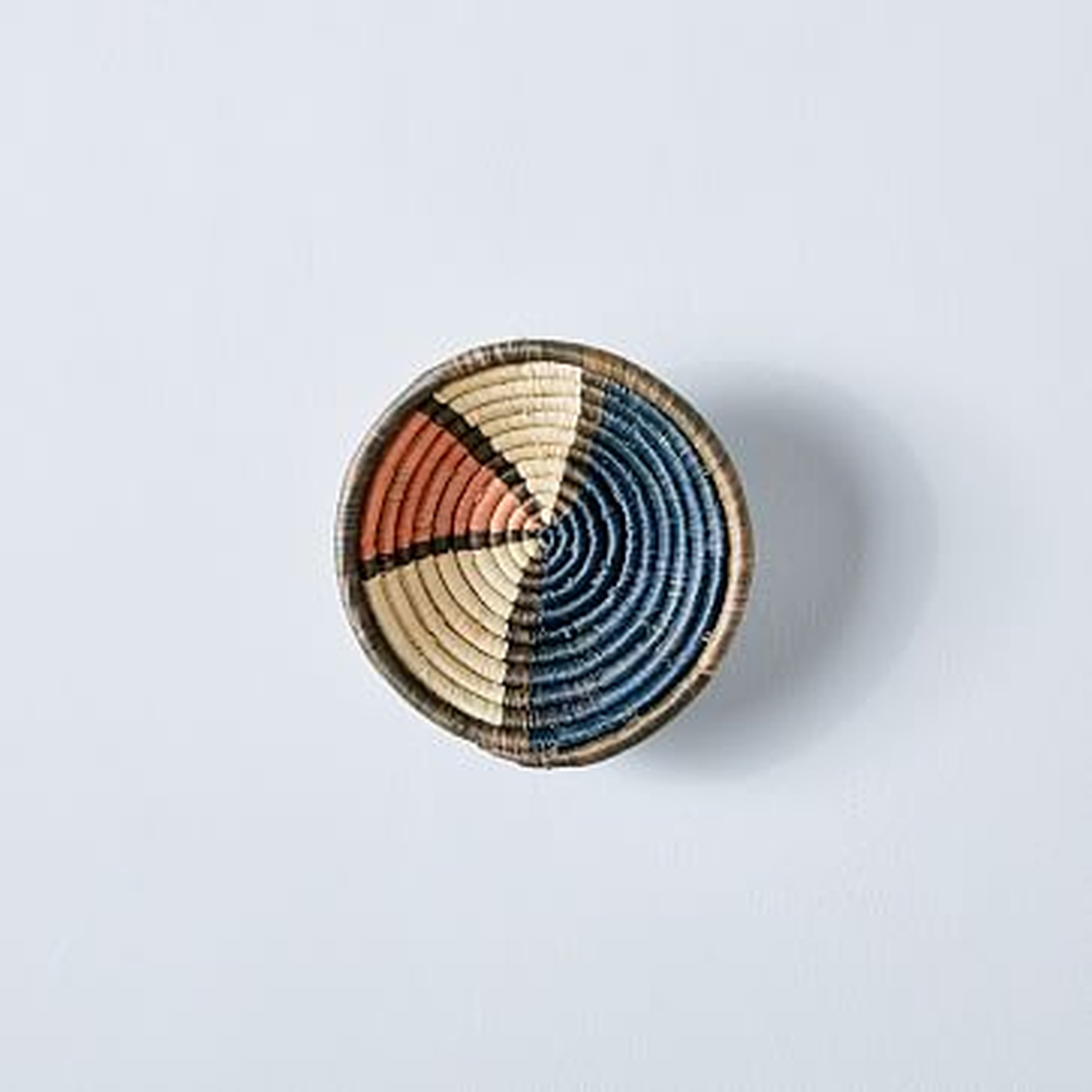 Woven Colorblocked Wall Basket, Small - West Elm