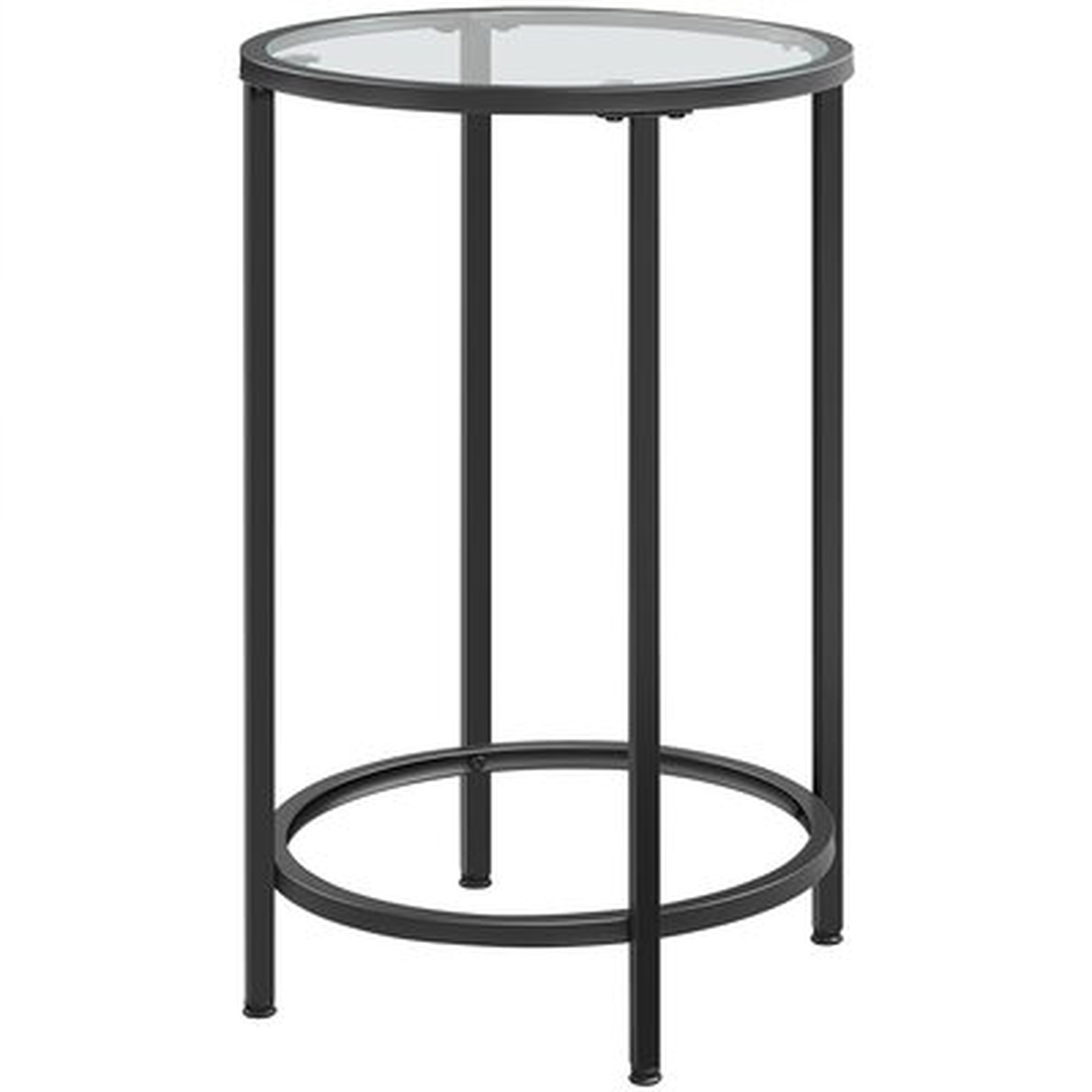 Round Accent Table With Glass Top - Wayfair