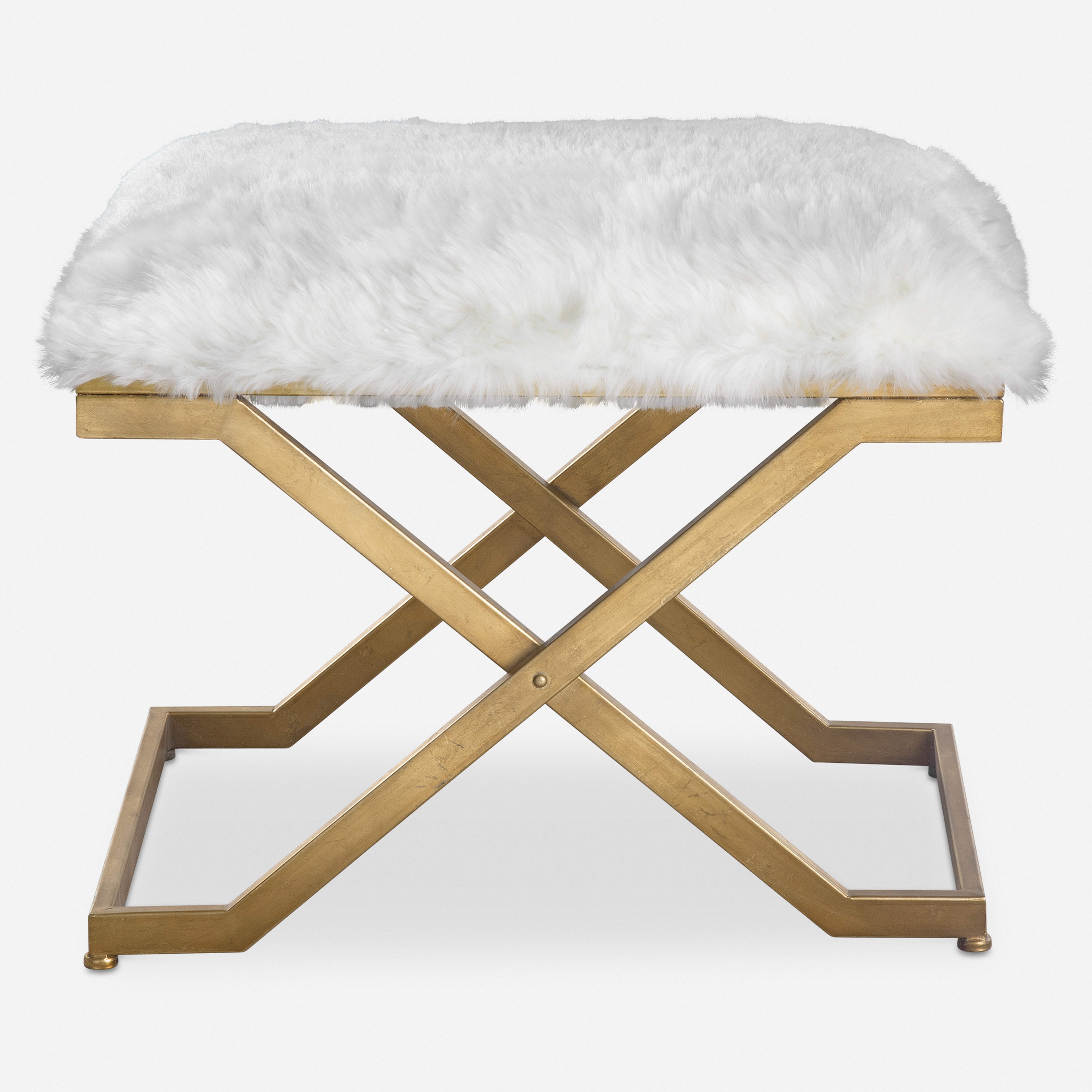 Farran Fur Small Bench - Uttermost