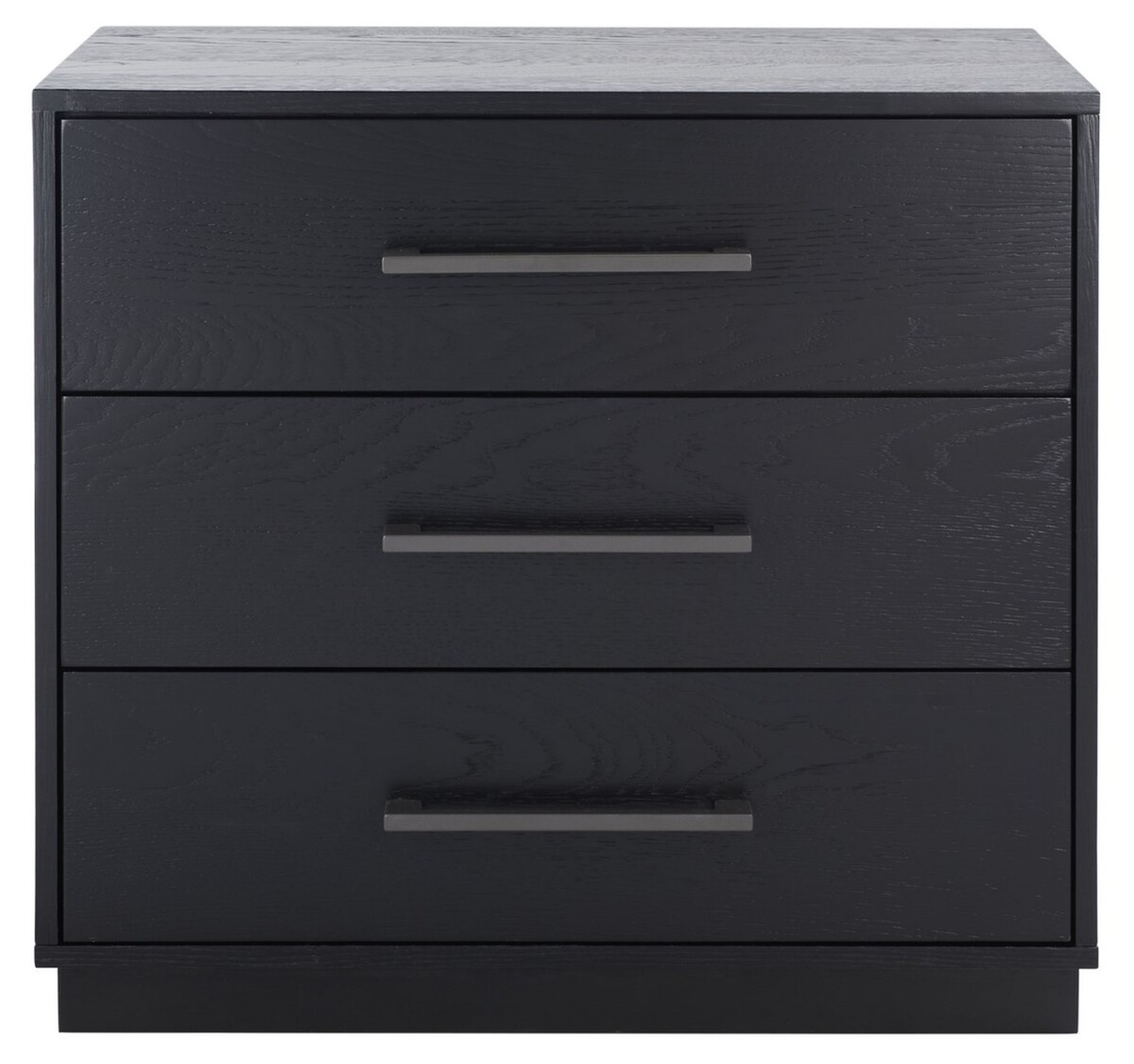 Mallory 3 Drawer Nightstand - Black - Safavieh Couture