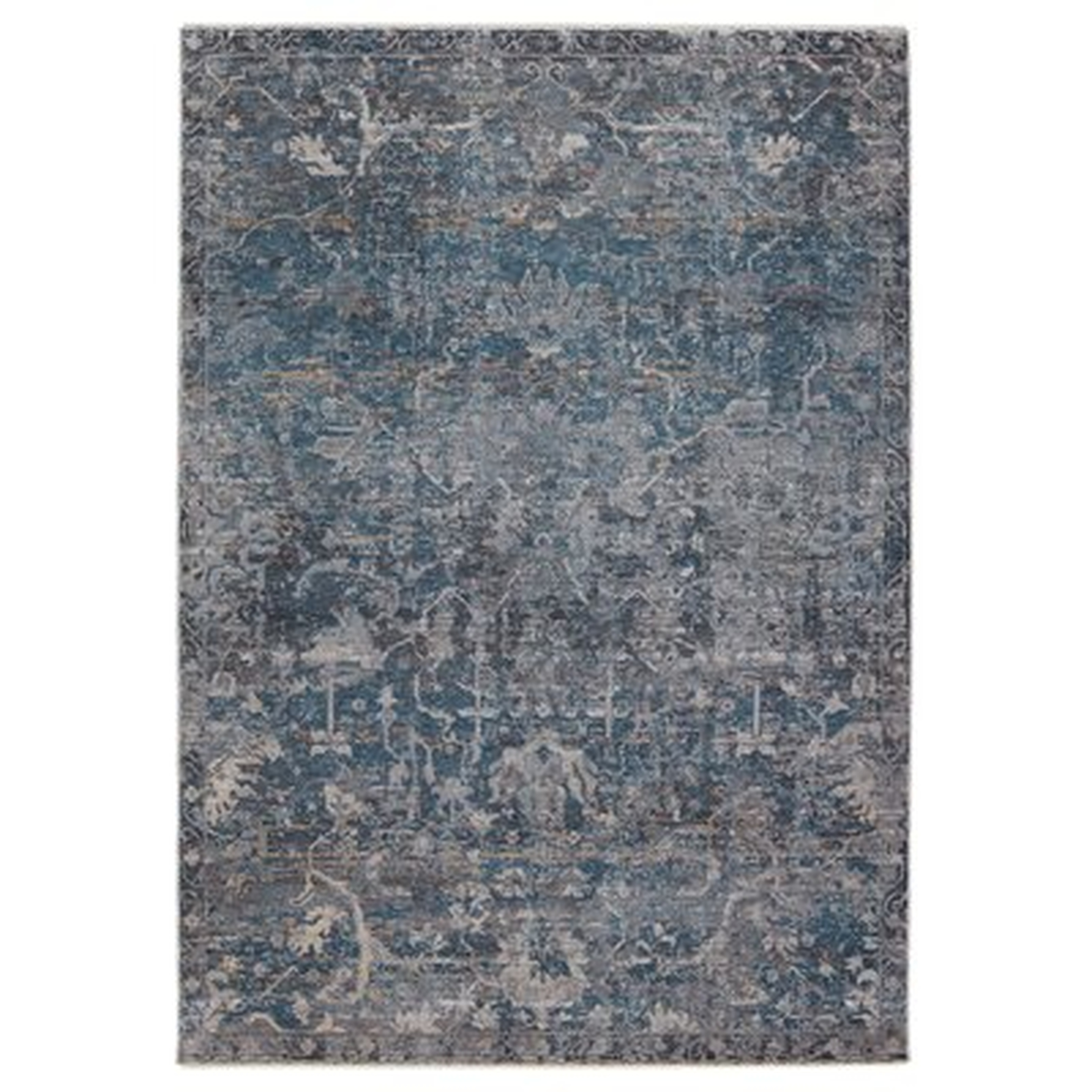 Cicely Floral Blue/ Gray Area Rug - Wayfair