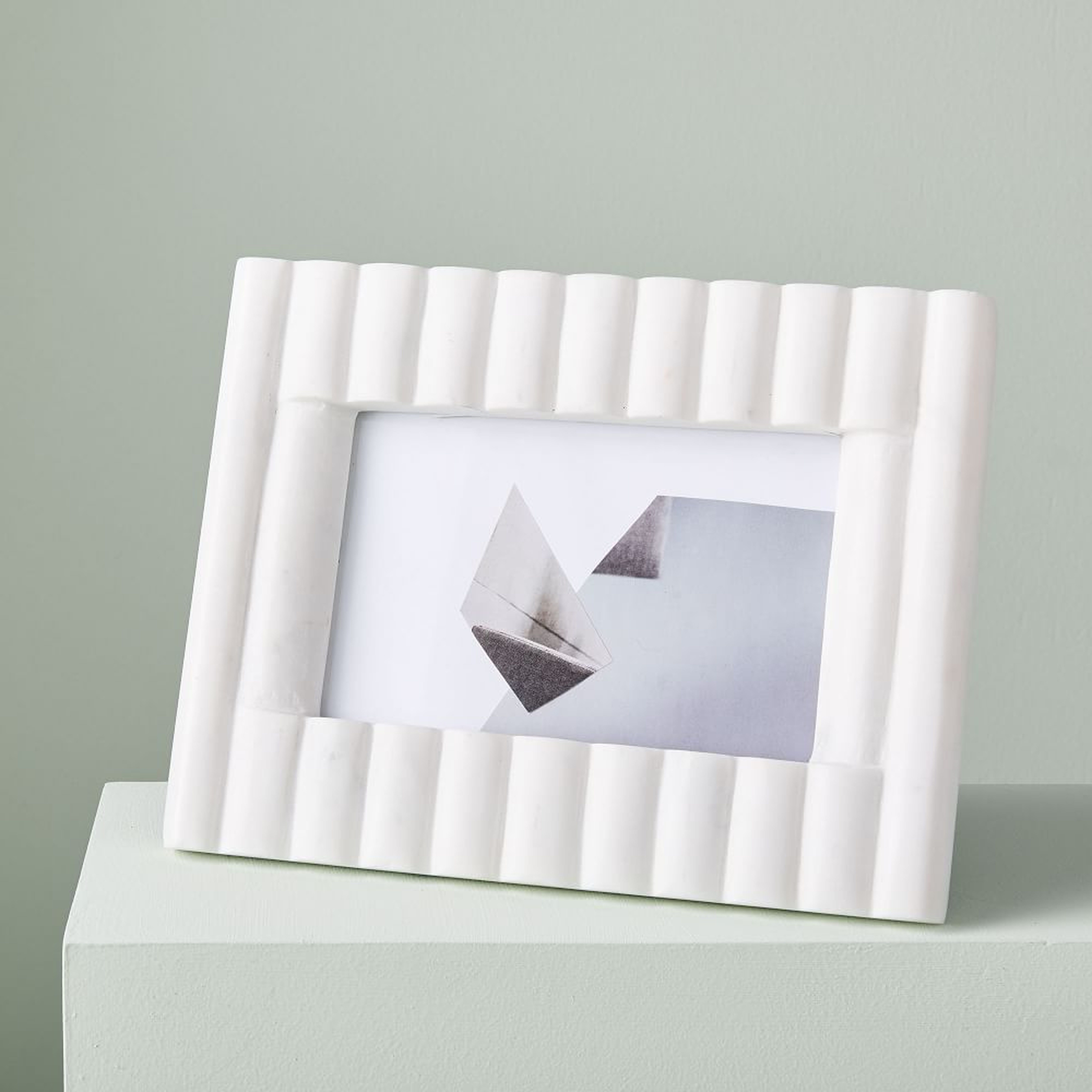 Textured Marble Frame, Fluted Rectangle, 9"x7" - West Elm