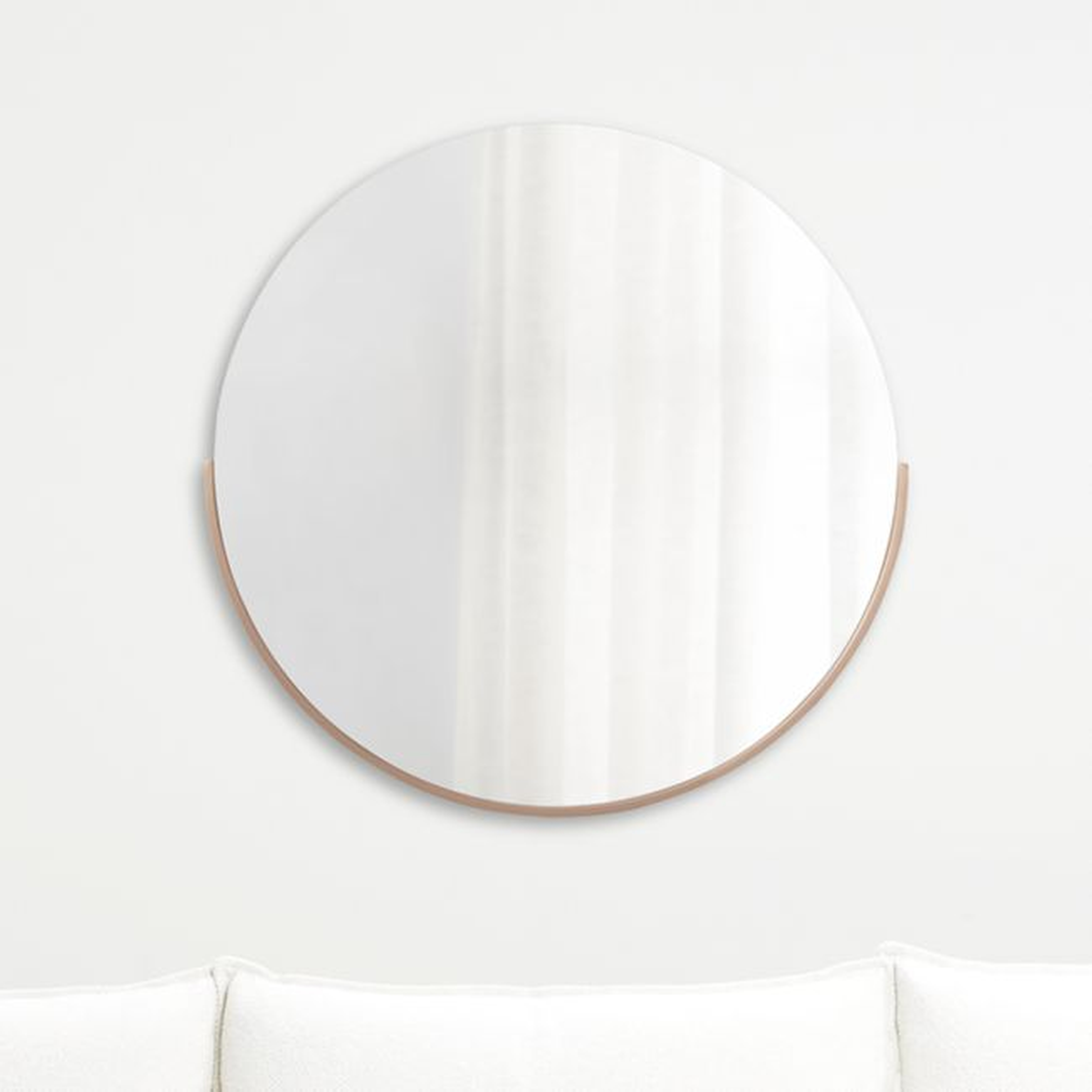 Gerald Small Round Rose Gold Wall Mirror - Crate and Barrel