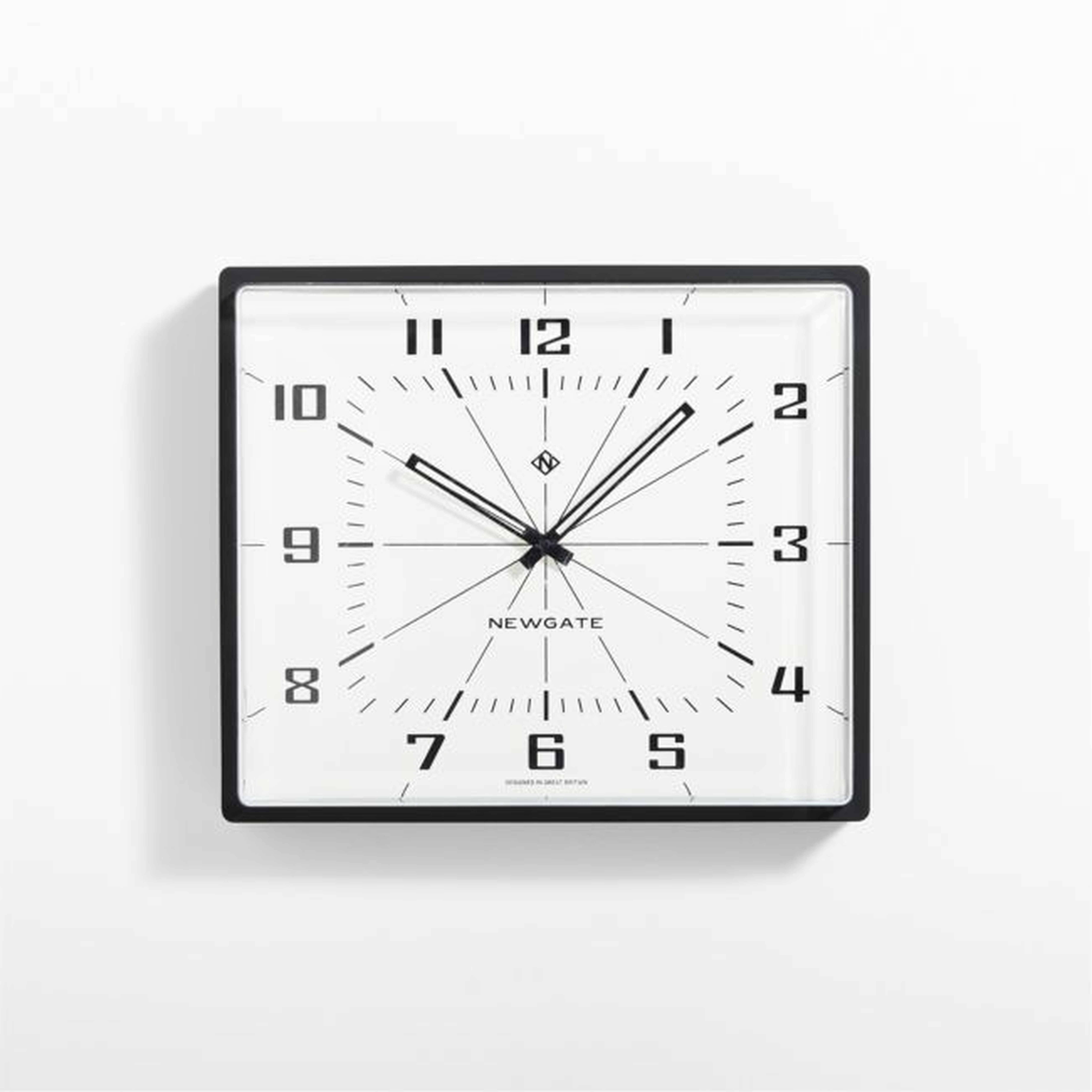 Newgate Box Office Square Wall Clock - Crate and Barrel