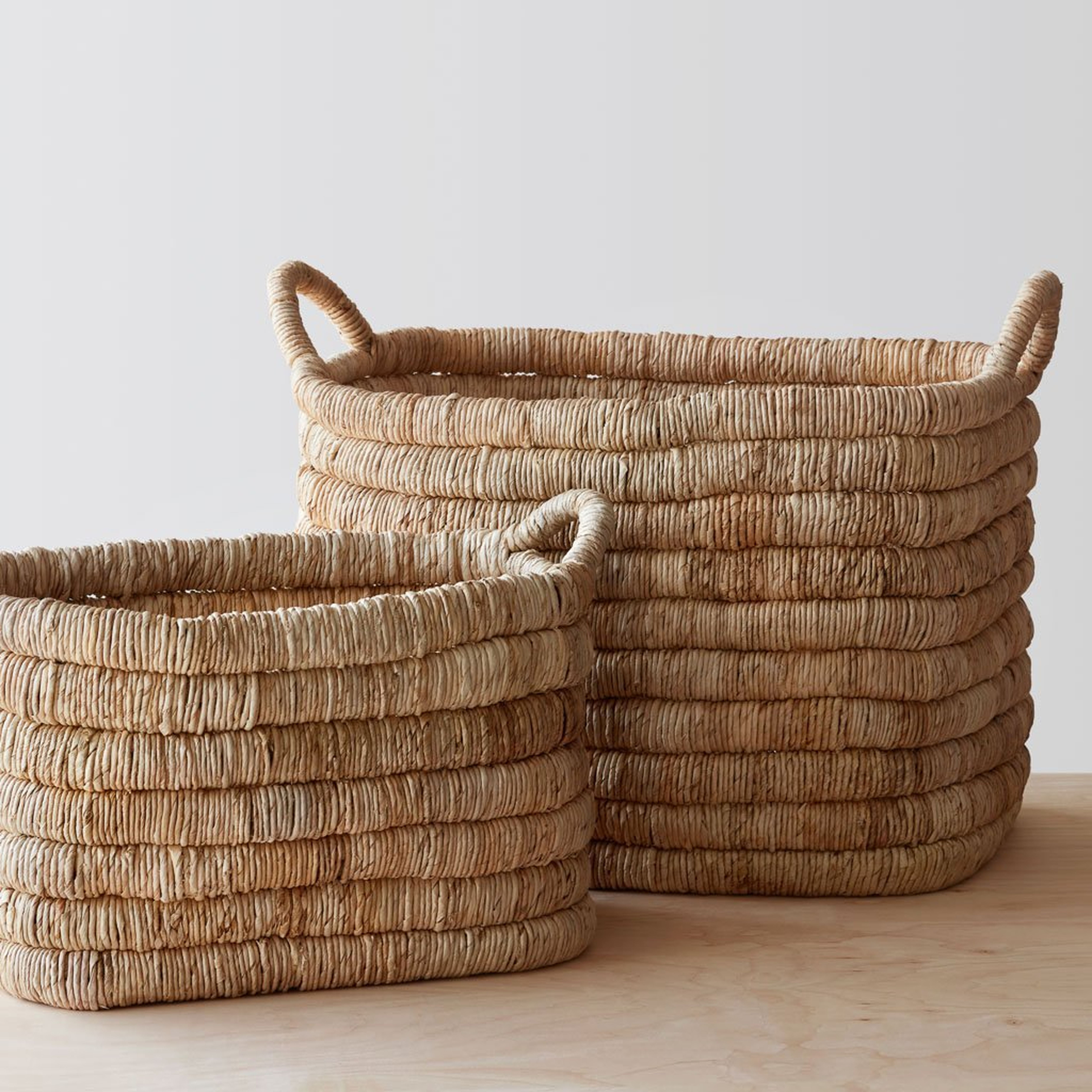 Merapi Storage Baskets - Light - Set of Two - 1 ea. By The Citizenry - The Citizenry