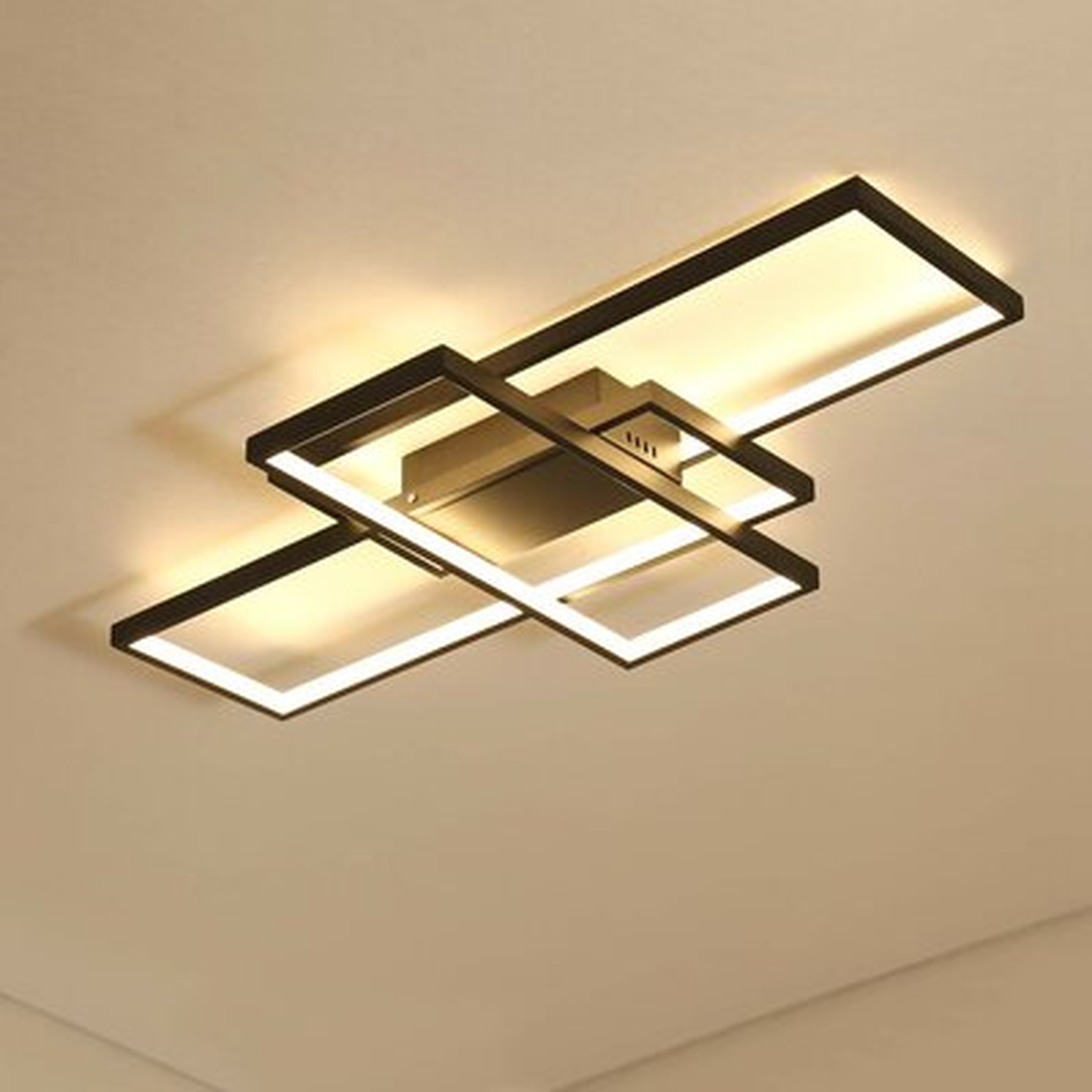 Modern Remote Dimmable Geometric Modeling Design Kitchen Led Flush Mount Ceiling Light - Wayfair