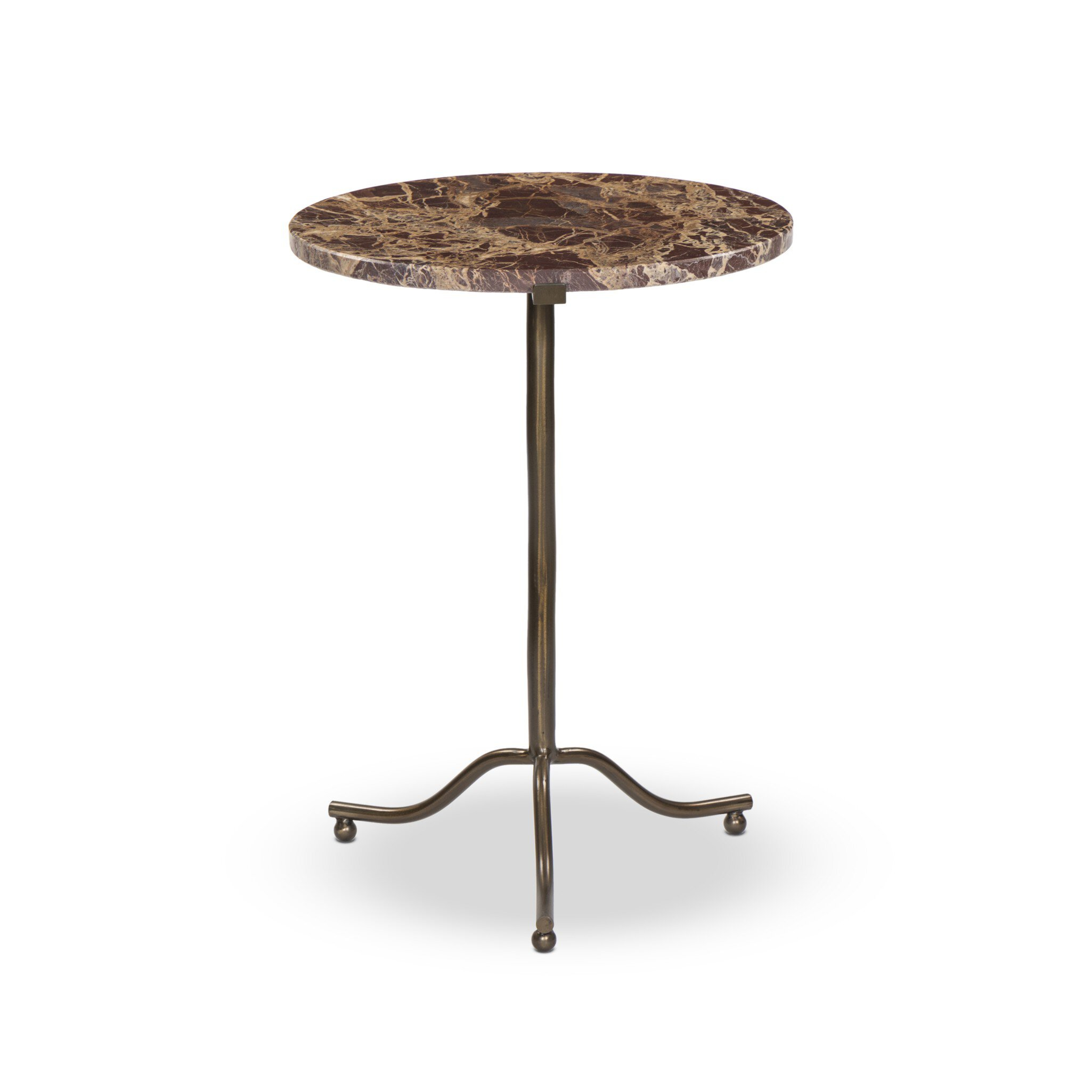 Sophie End Table - Garnet Marble - Four Hands
