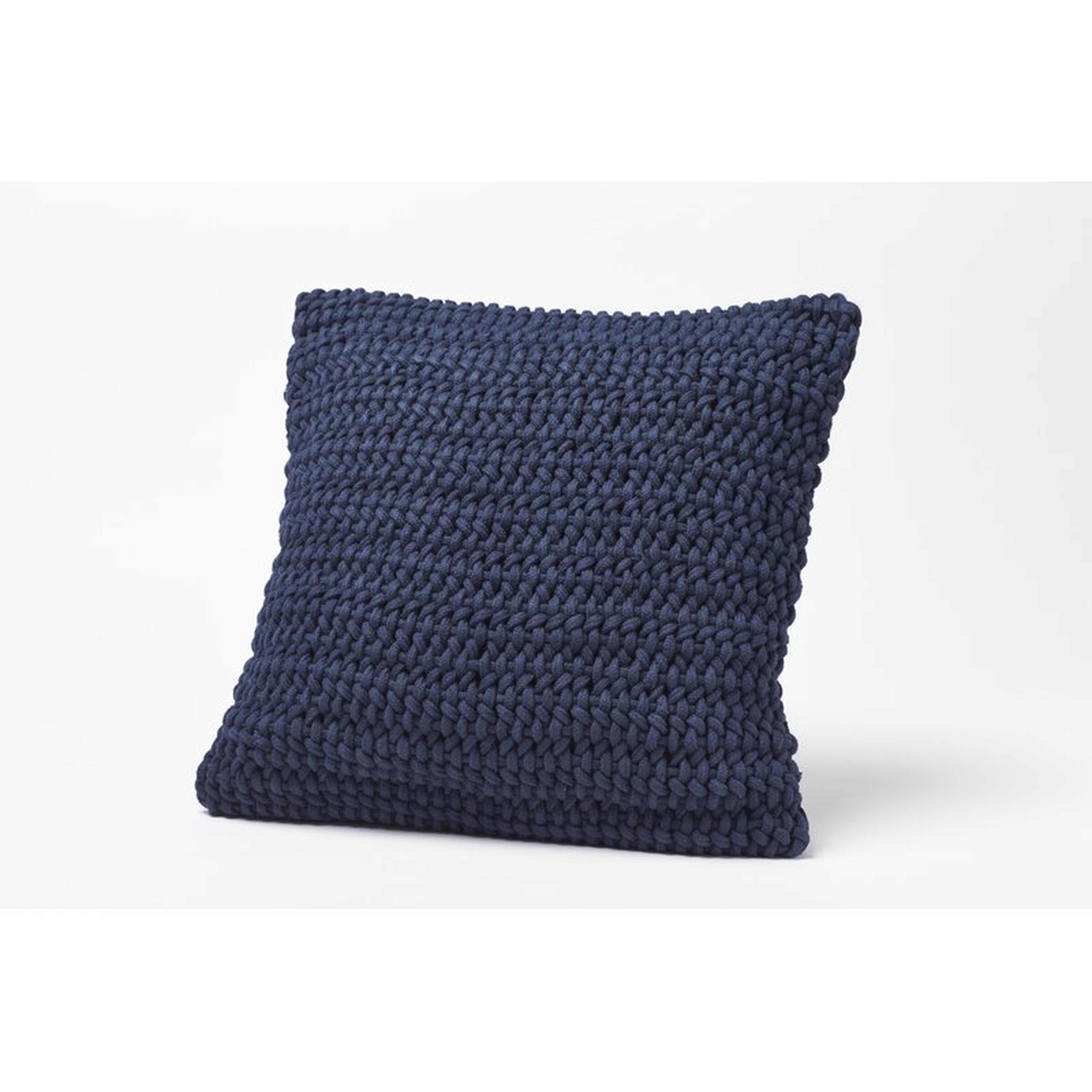 Coyuchi Woven Rope Cotton 22" Throw Pillow Cover Color: Indigo - Perigold