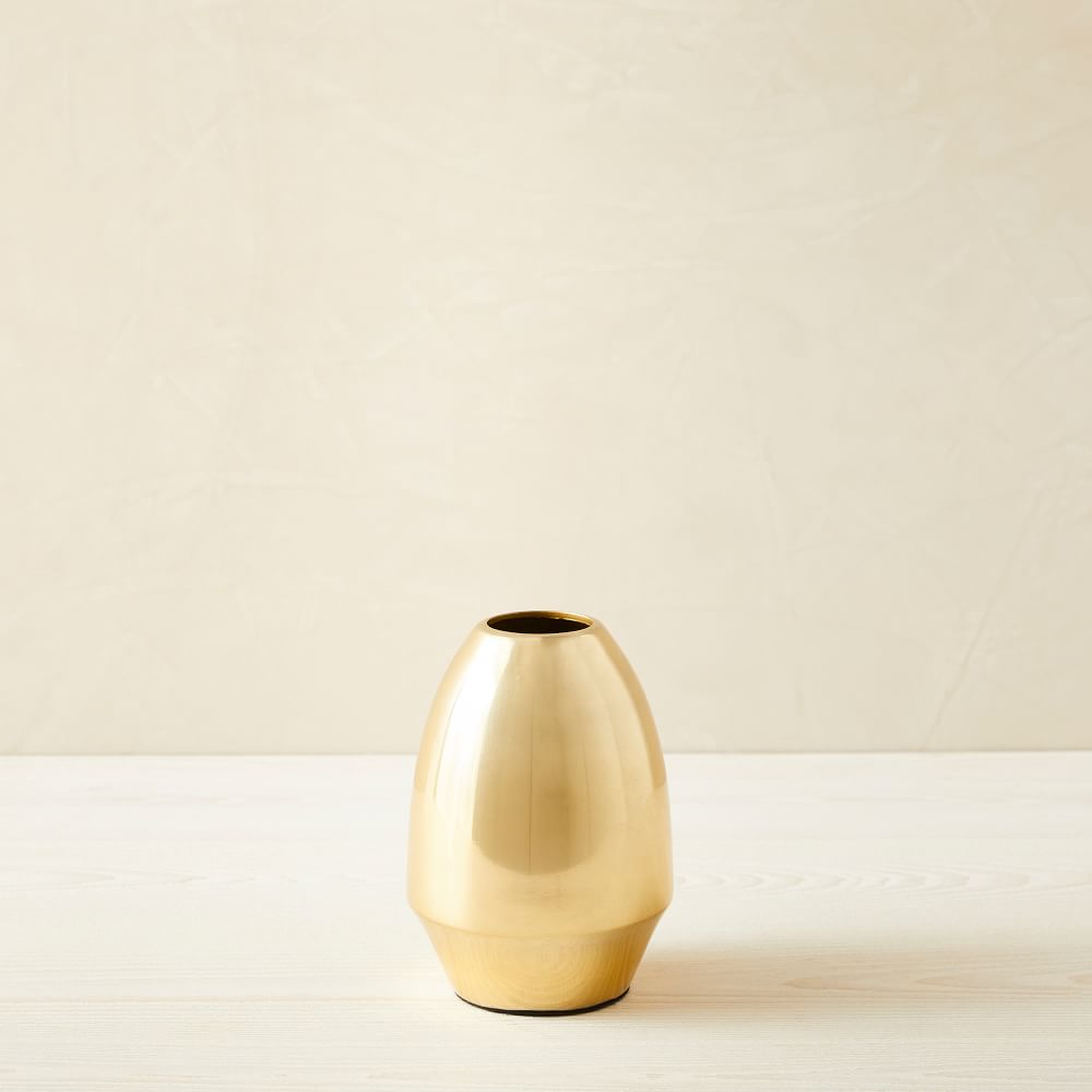 Foundations Metal Vases, Small Vase, Antique Brass, Metal, 7.5 Inch Height - West Elm