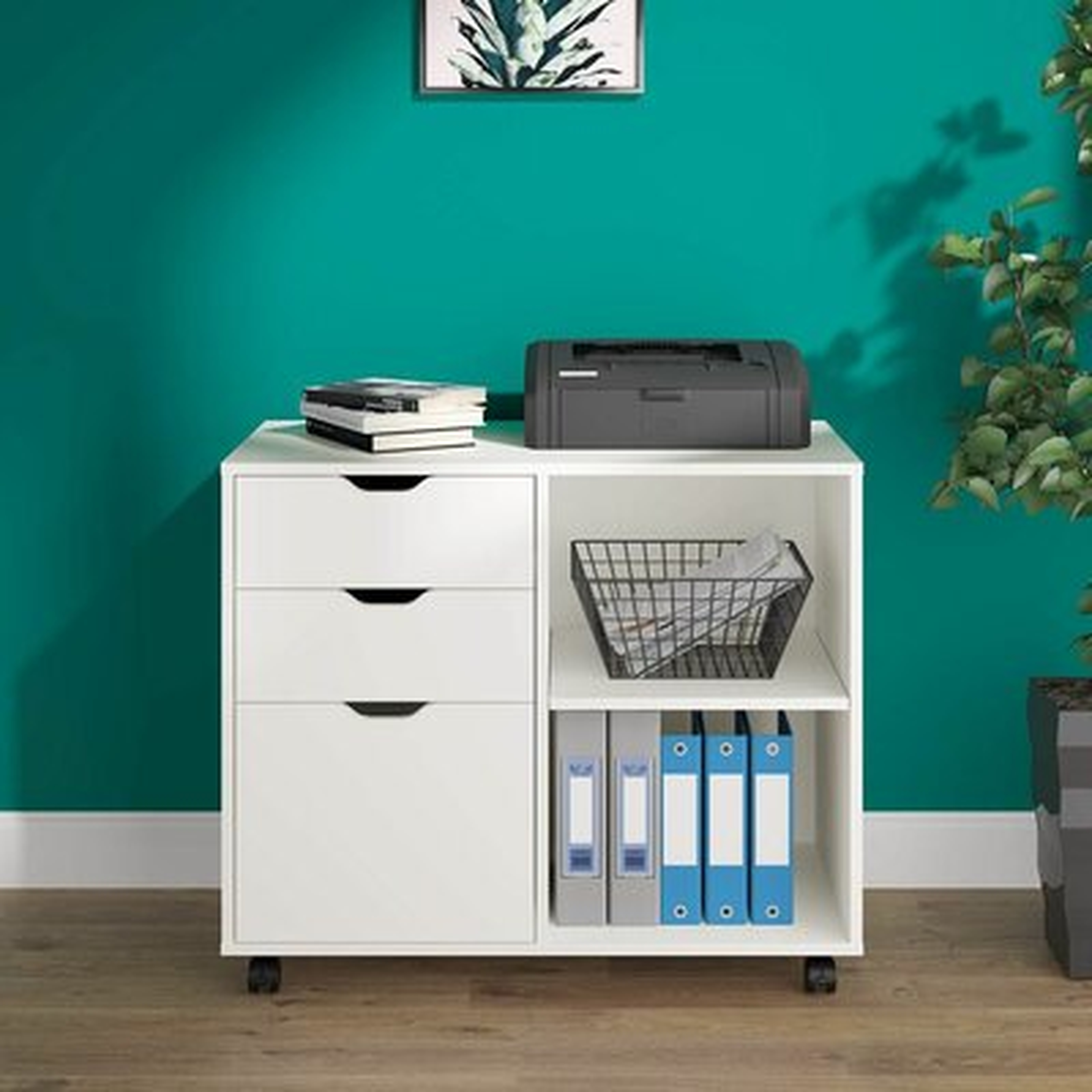 Newfields Wood 3-Drawer Mobile Lateral Filing Cabinet - Wayfair