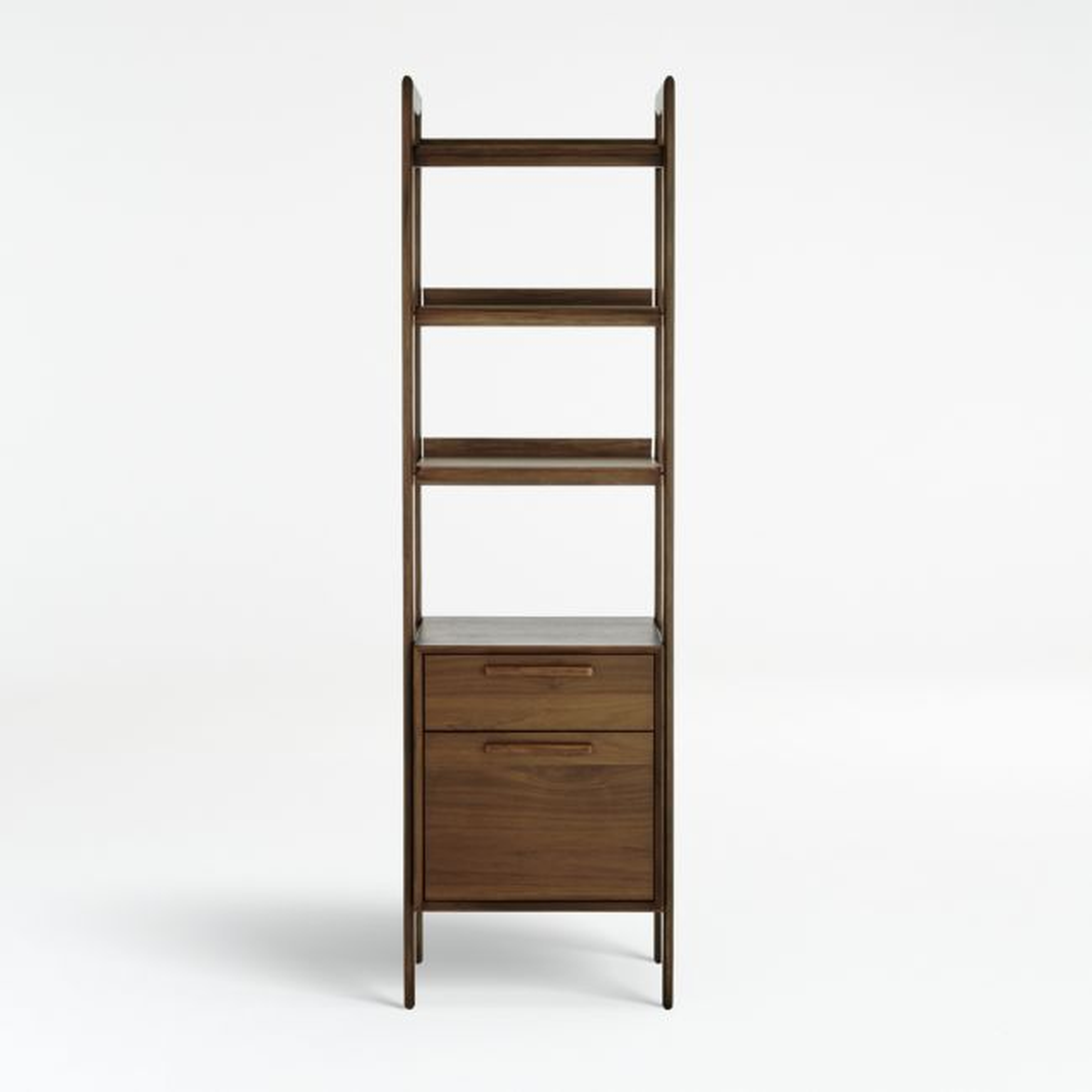 Tate Walnut Bookcase File Cabinet - Crate and Barrel