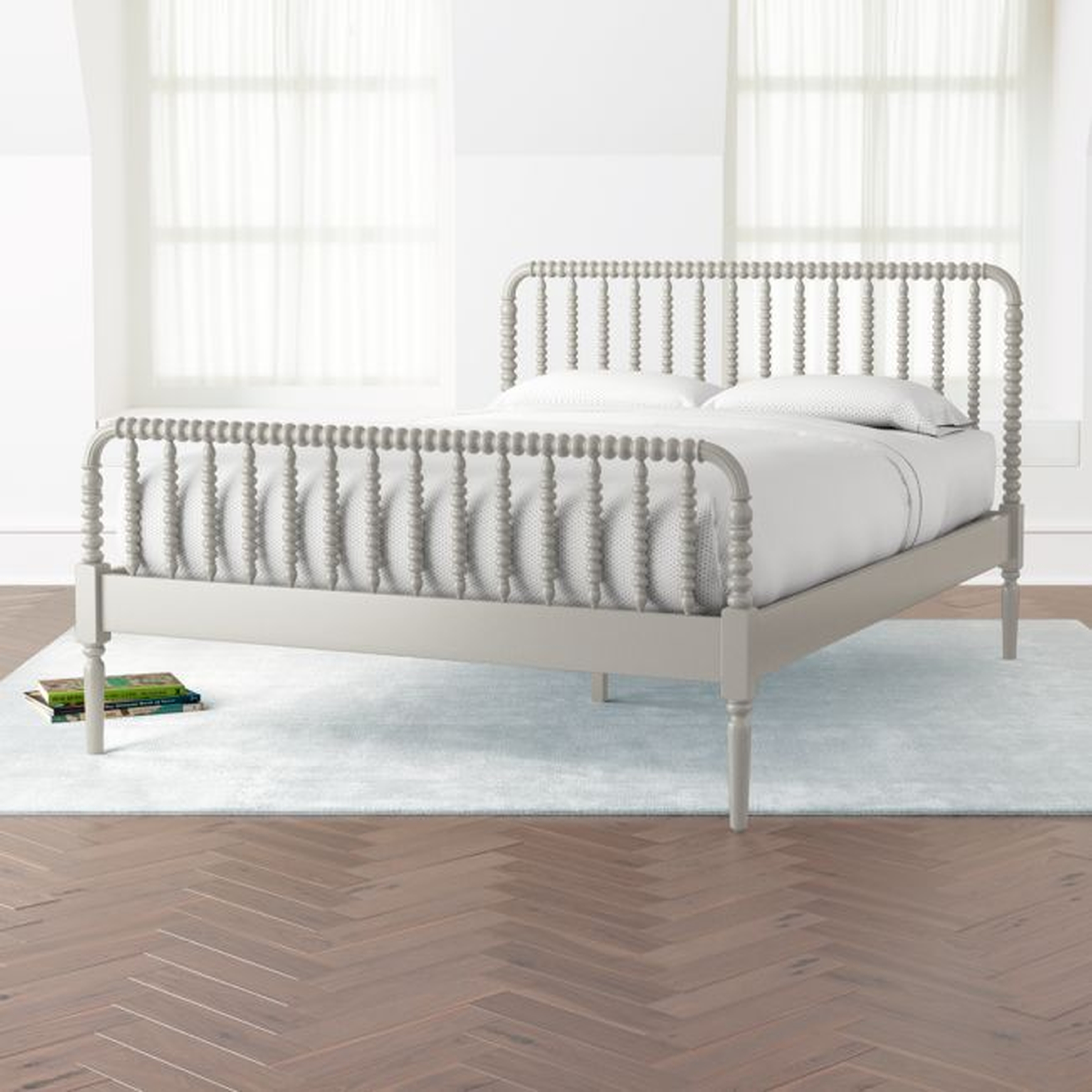 Jenny Lind Grey Queen Bed - Crate and Barrel
