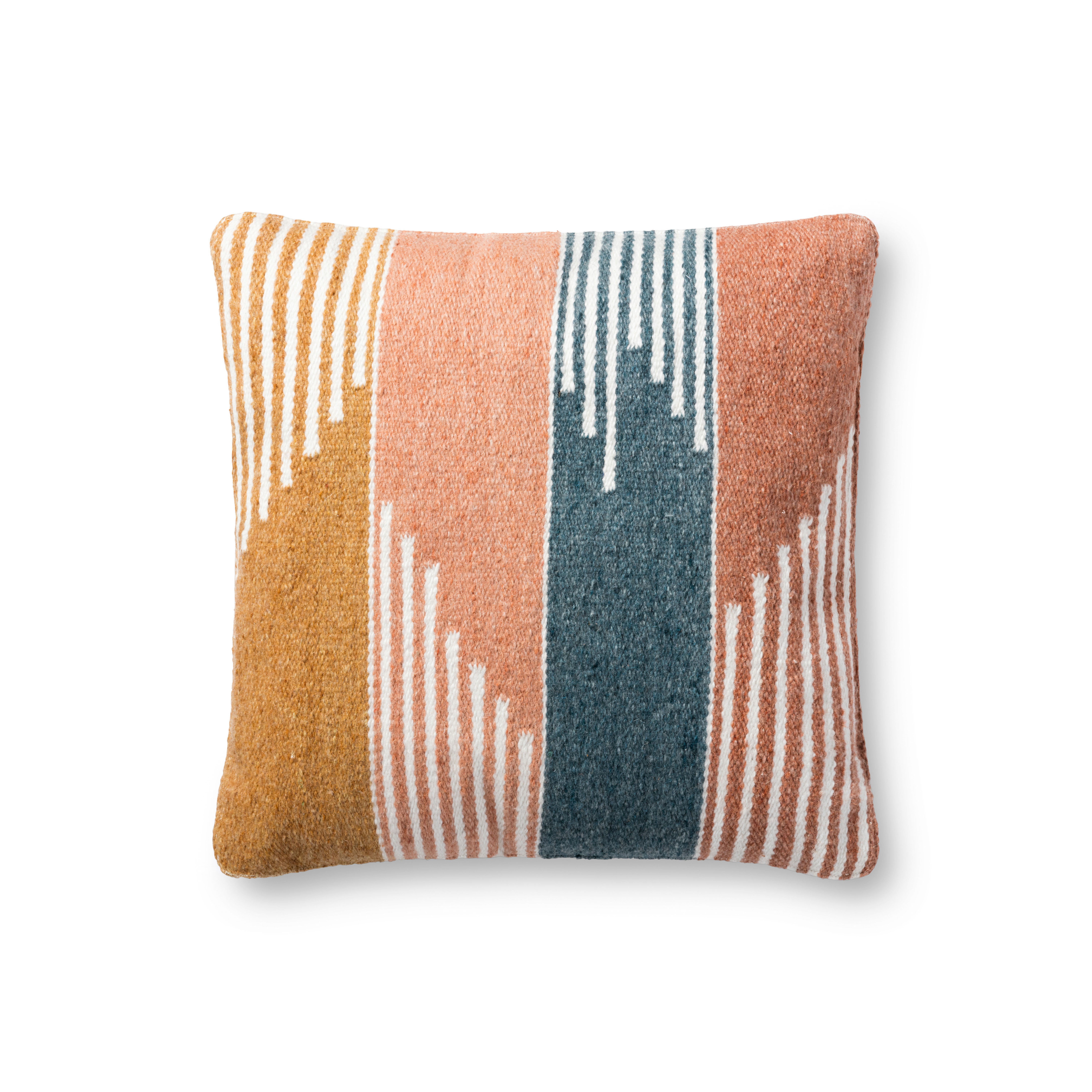 PILLOWS P1148 MULTI 18" x 18" Cover w/Poly - Magnolia Home by Joana Gaines Crafted by Loloi Rugs