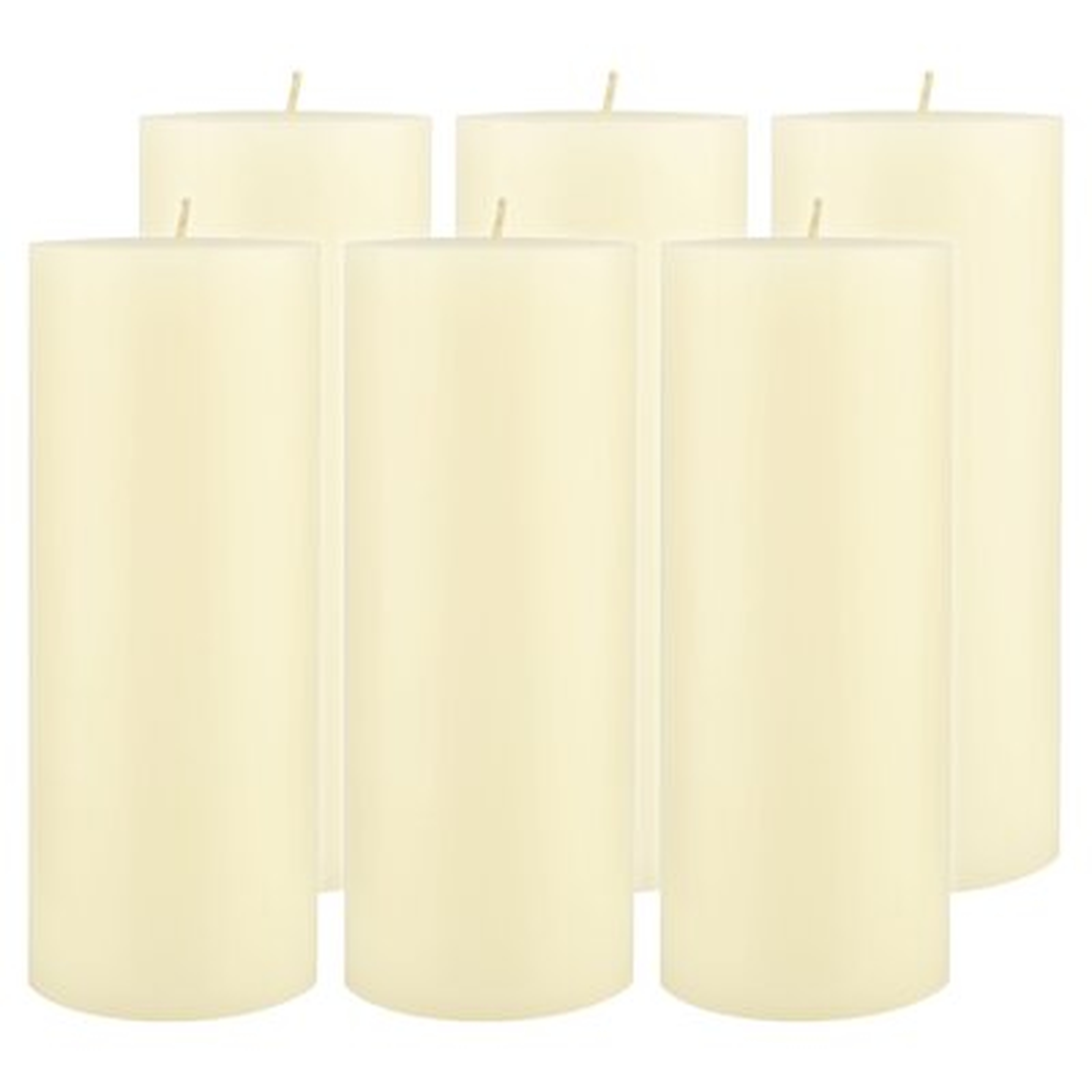 6 Piece Long Pillar Candle Set - Wayfair