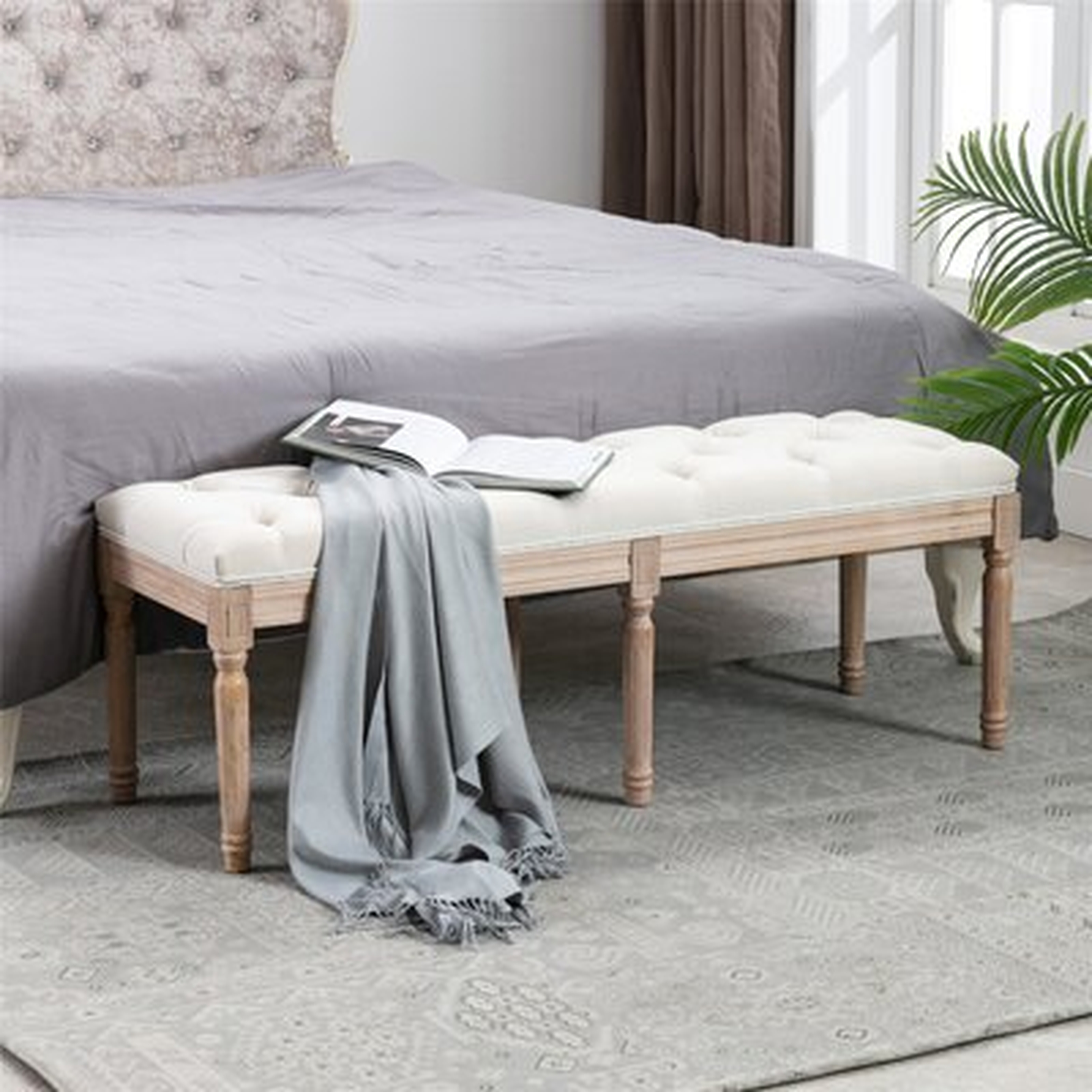 47.64" Wide Tufted Upholstered Bench - Wayfair