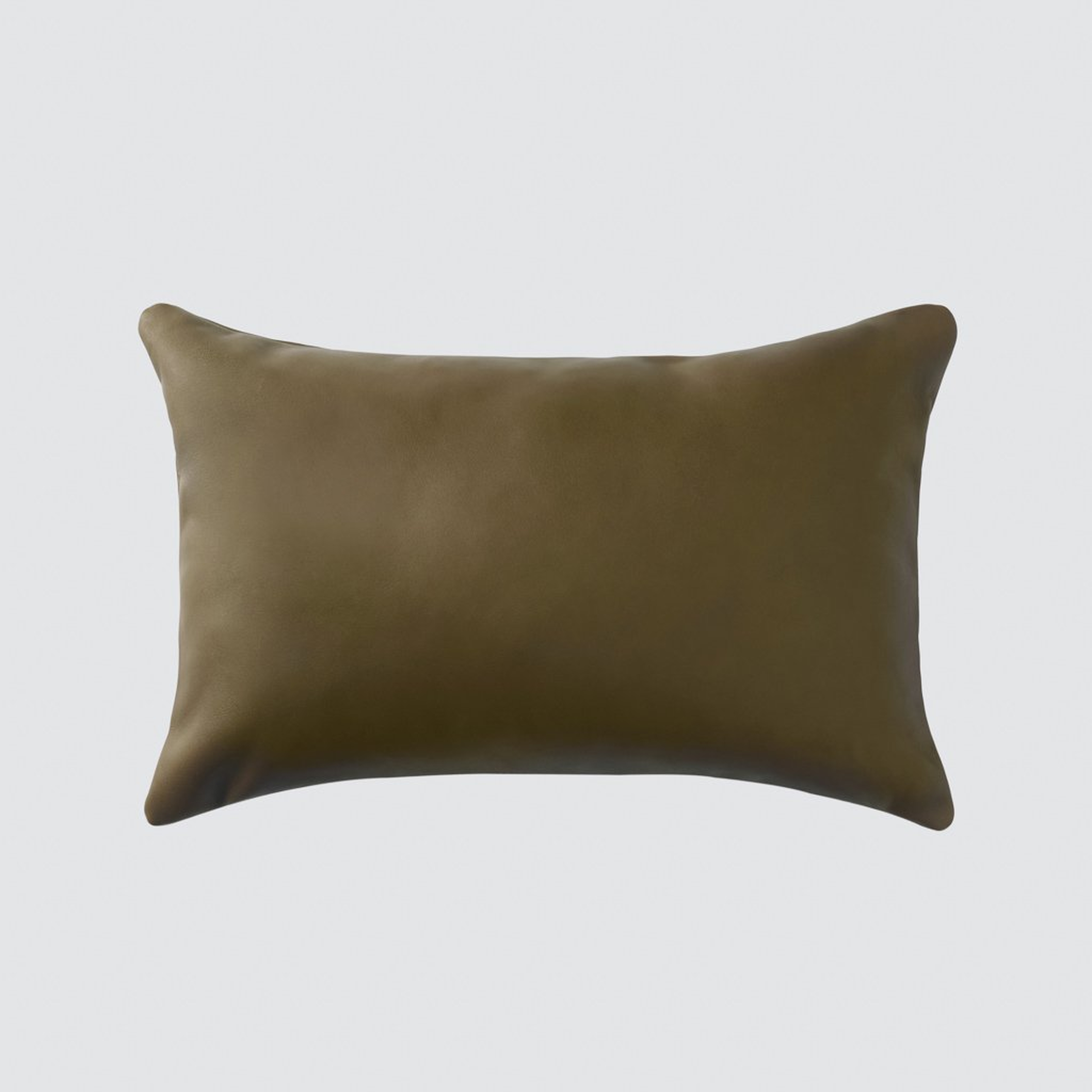 Torres Leather Lumbar Pillow - Olive By The Citizenry - The Citizenry