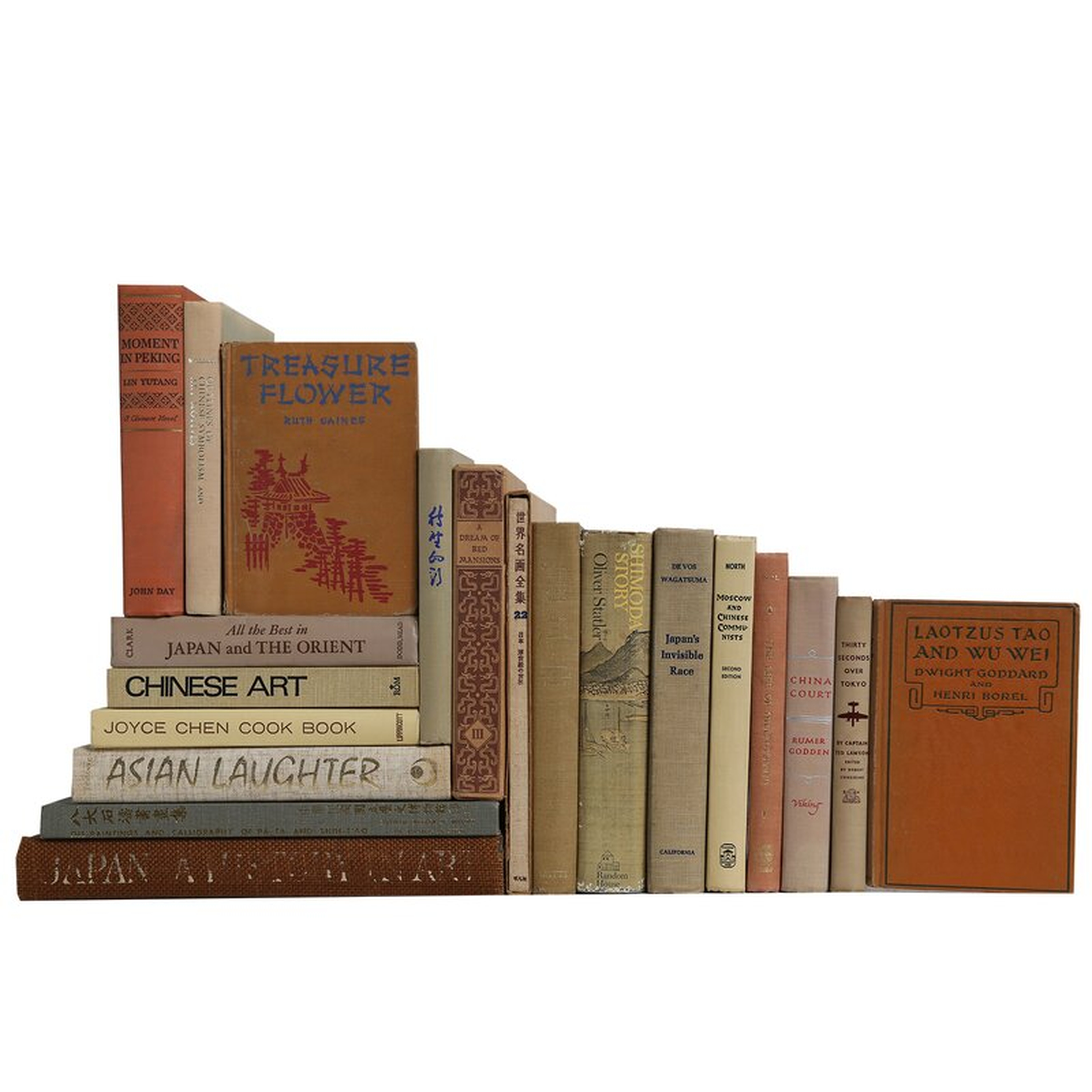 Booth & Williams Authentic Decorative Books - Custom Set Asian History & Culture, Set of 20 - Perigold